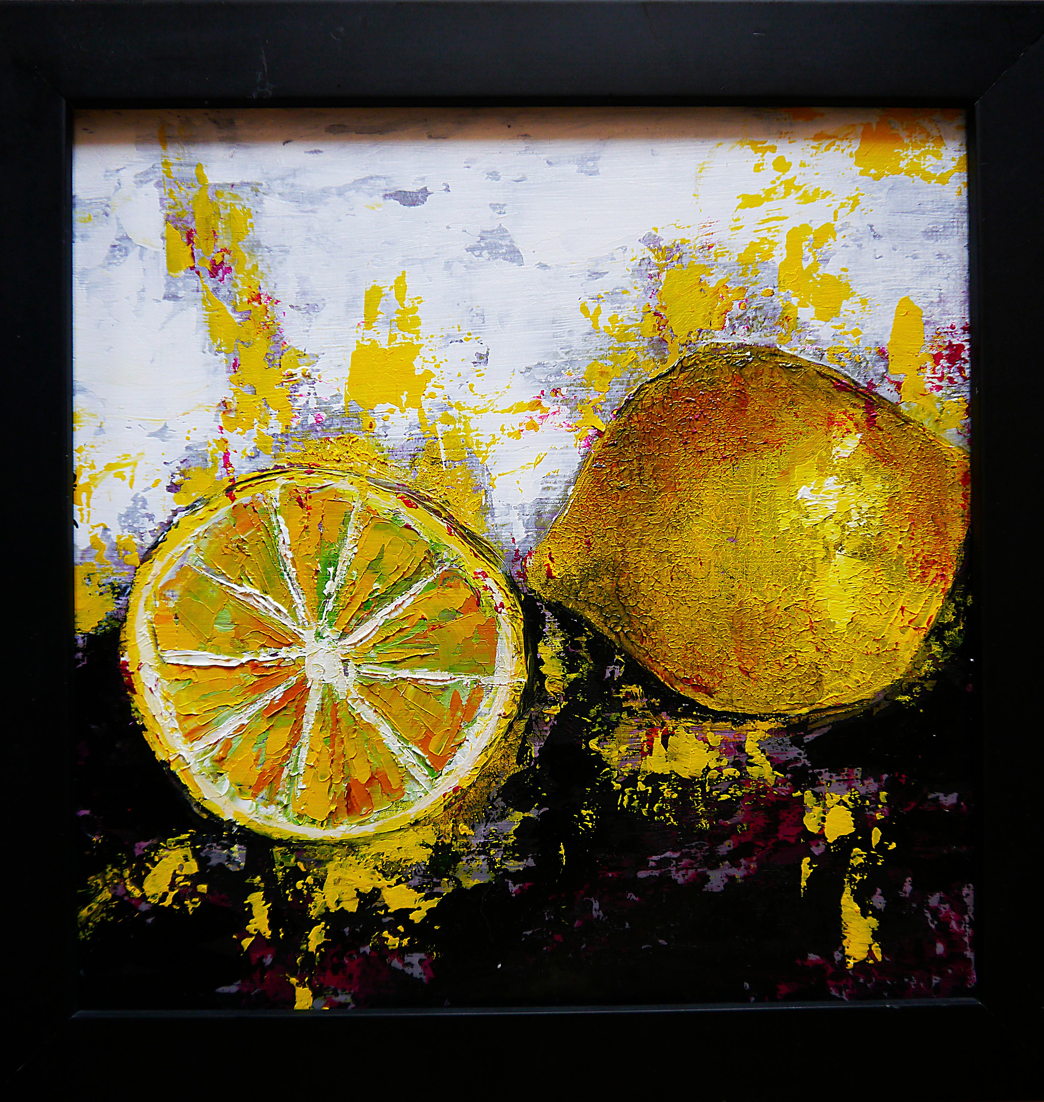 Still Life Lemon Starwars - Painting by Bazevian DelaCapuciniere