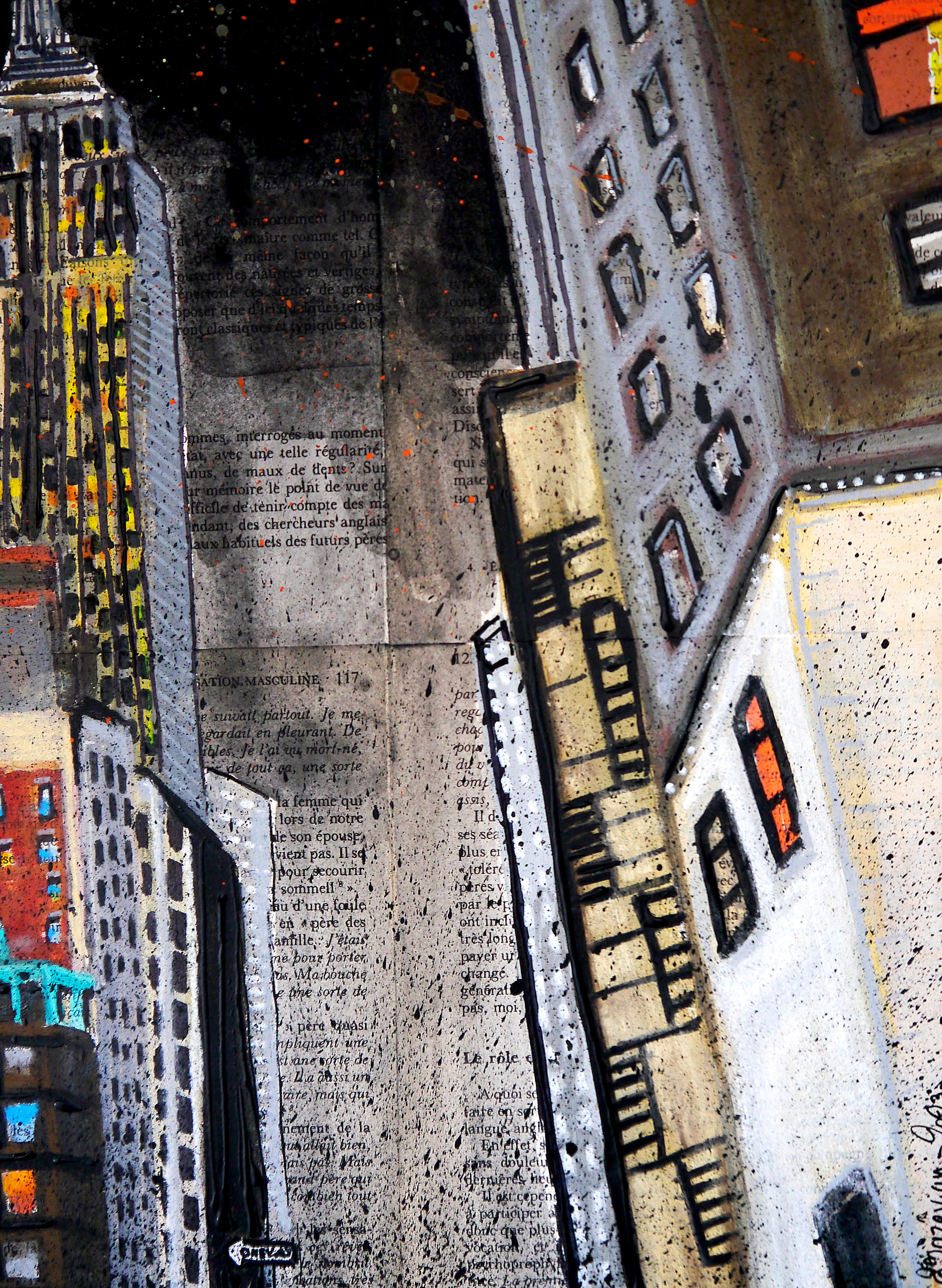 New York City - Empire State Building

Landscape - Sky scrappers, office- NYC Building Painting
Technique: oil, acrylic, and ink on old book pages on wooden frame 40x40cm ■■ 15,7x15,7 inch

》》R E A D Y -- T O -- H A N G《《



❶ → Original signed