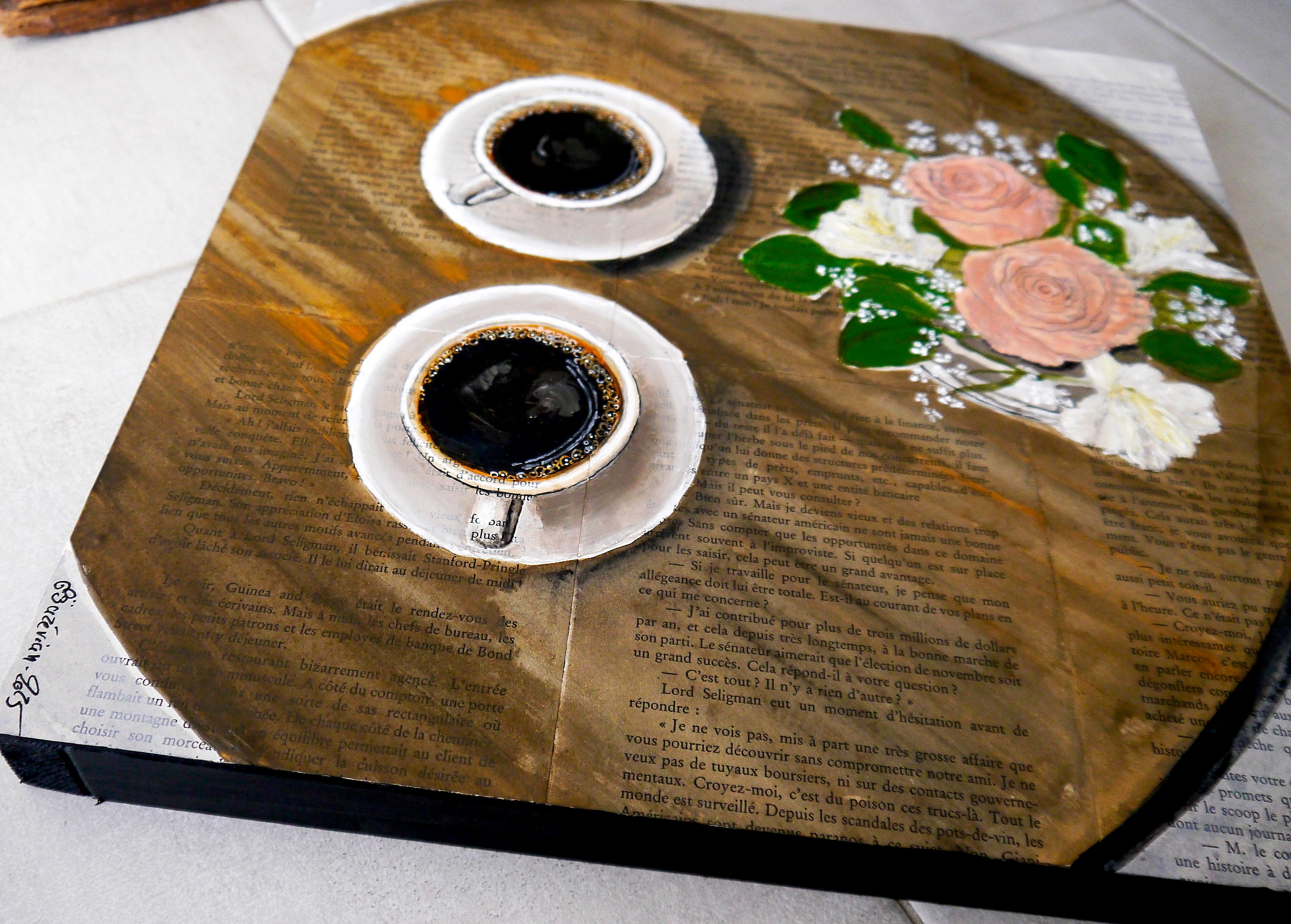 Französische Schule Kaffee und Blumen   Chut les Barbizon im Angebot 5