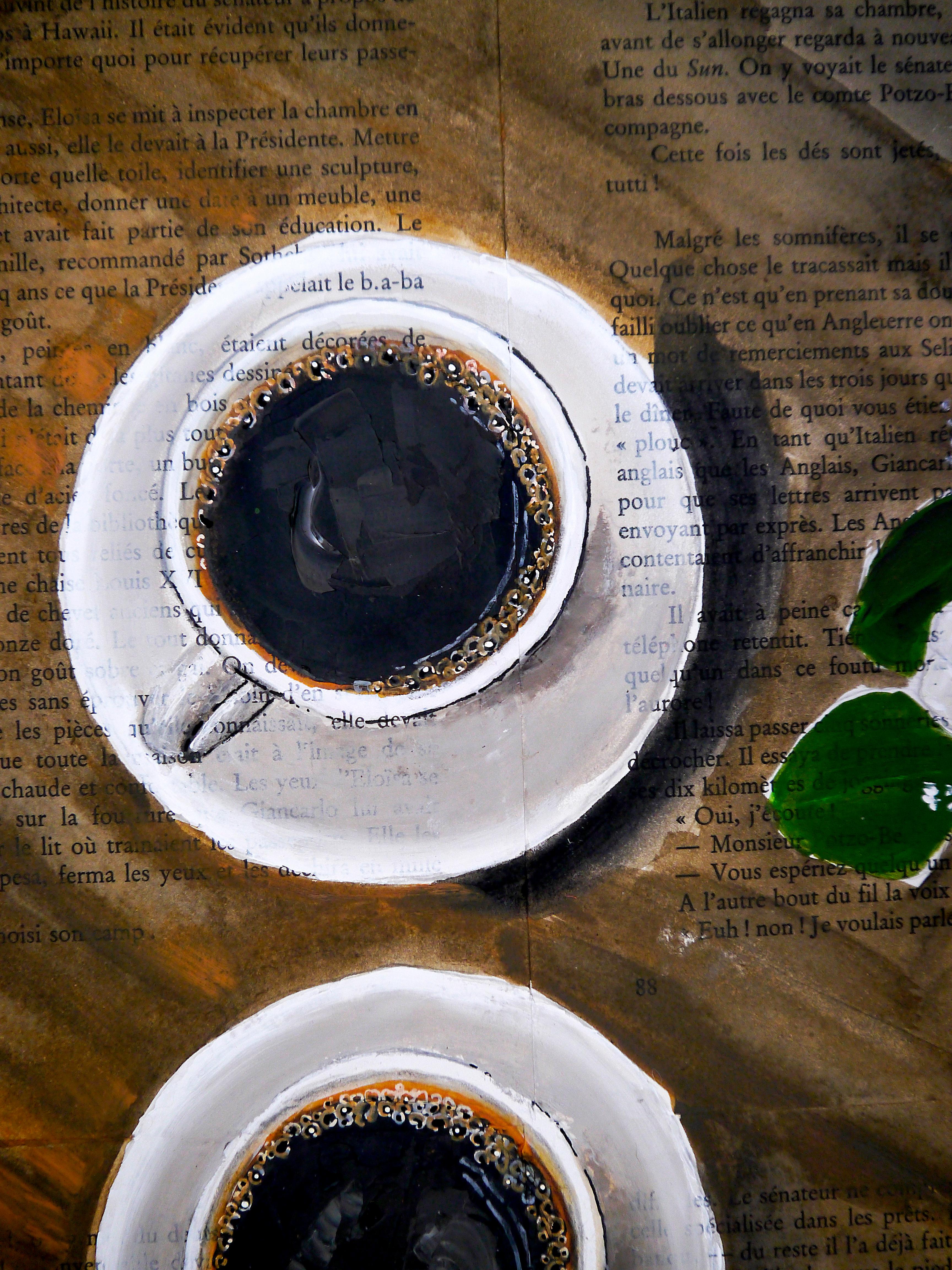 Französische Schule Kaffee und Blumen   Chut les Barbizon im Angebot 1