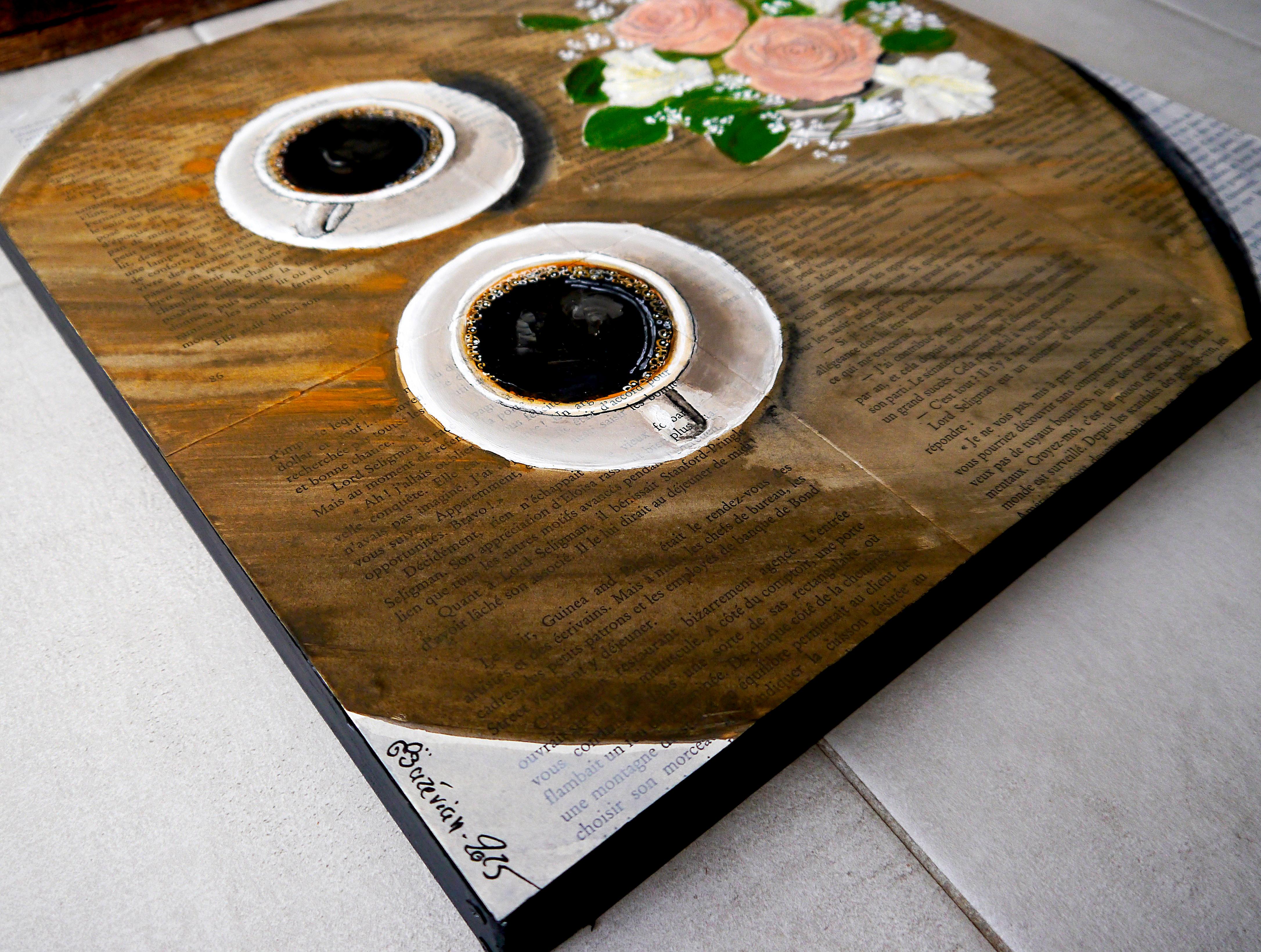 Französische Schule Kaffee und Blumen   Chut les Barbizon im Angebot 4