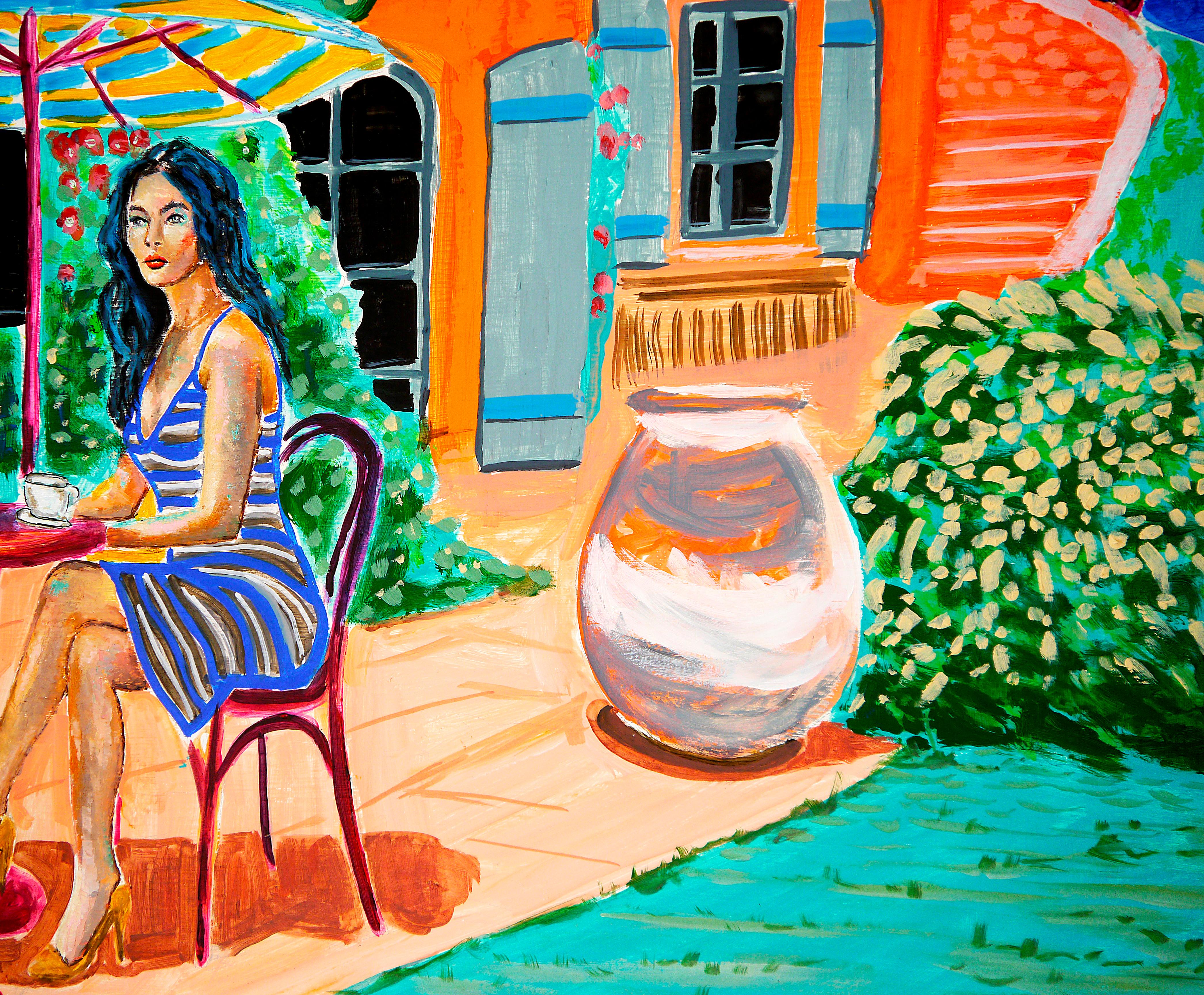 Französischer Schulkaffee in der Provence Un café en Provence - Chut les Barbizons! im Angebot 1