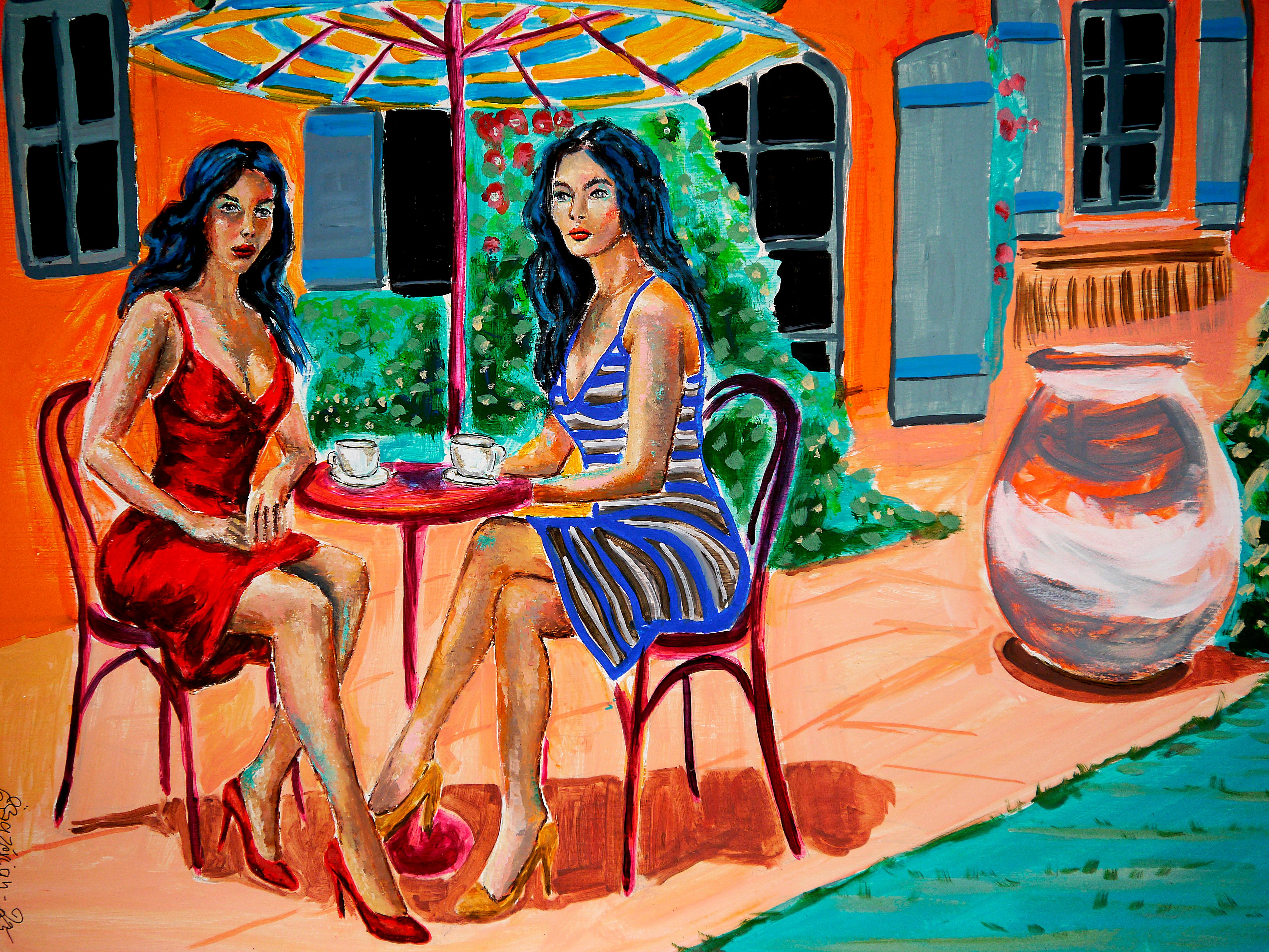 Französischer Schulkaffee in der Provence Un café en Provence - Chut les Barbizons! im Angebot 2