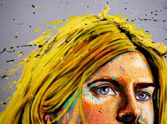 French School Continental Kurt Cobain Nirvana - Chut les Barbizons! Oil Painting