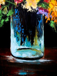 French School Flowers Starwars - Chut les Barbizons! Oil Painting