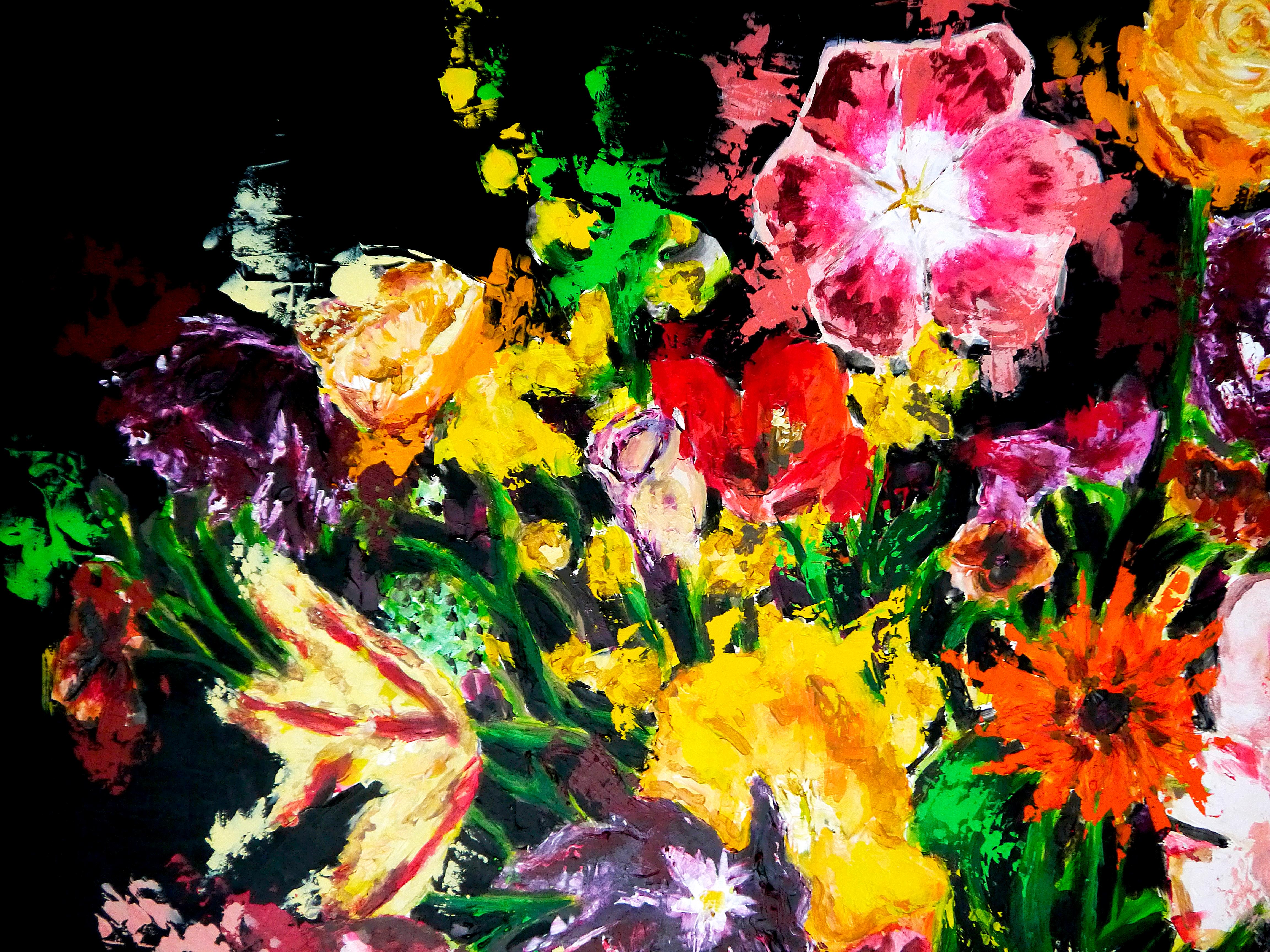 Französische Schulblumen Starwars - Chut les Barbizons! Ölgemälde im Angebot 1