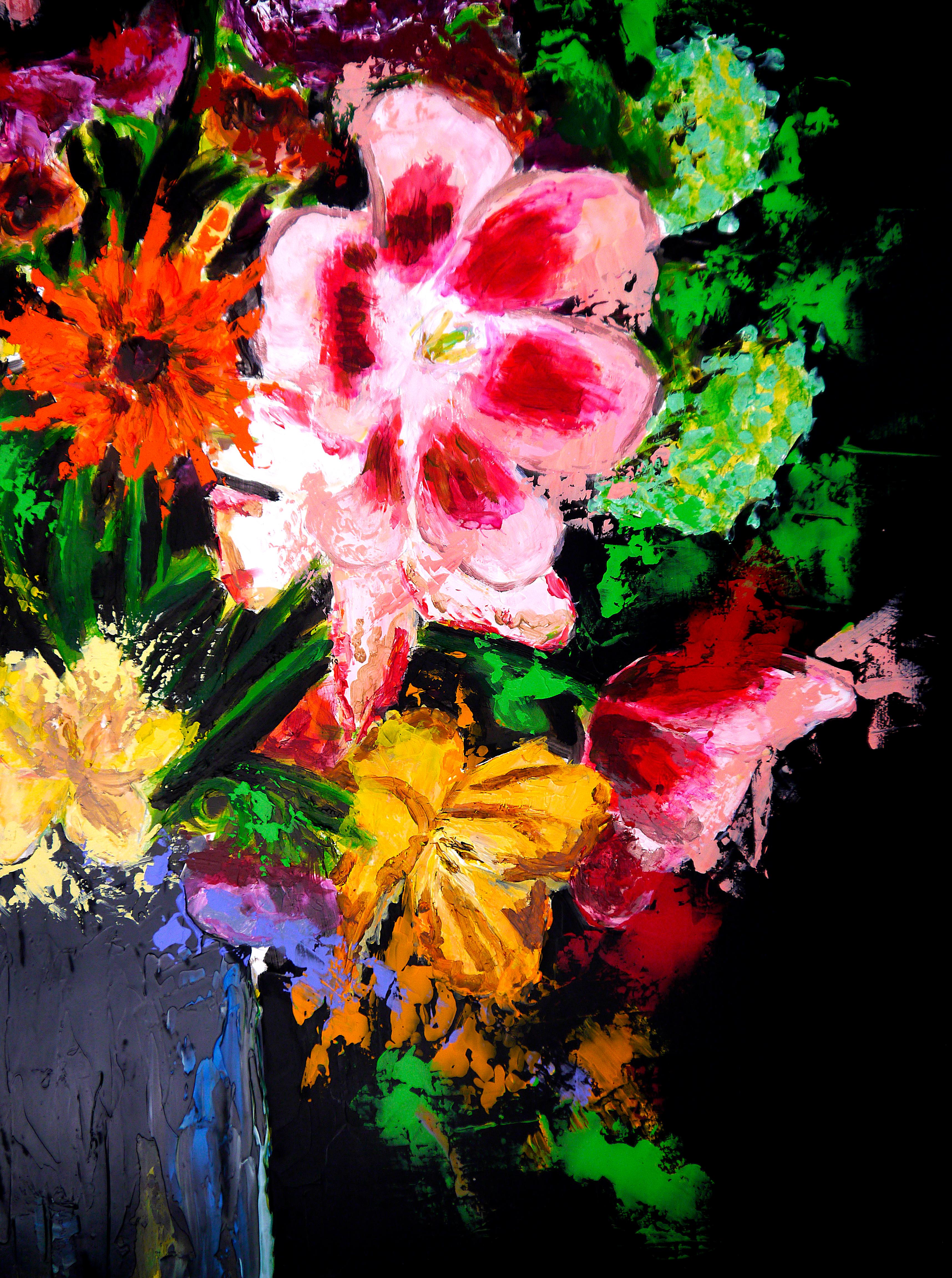 Französische Schulblumen Starwars - Chut les Barbizons! Ölgemälde im Angebot 4