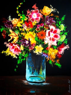 French School Flowers Starwars - Chut les Barbizons! Oil Painting