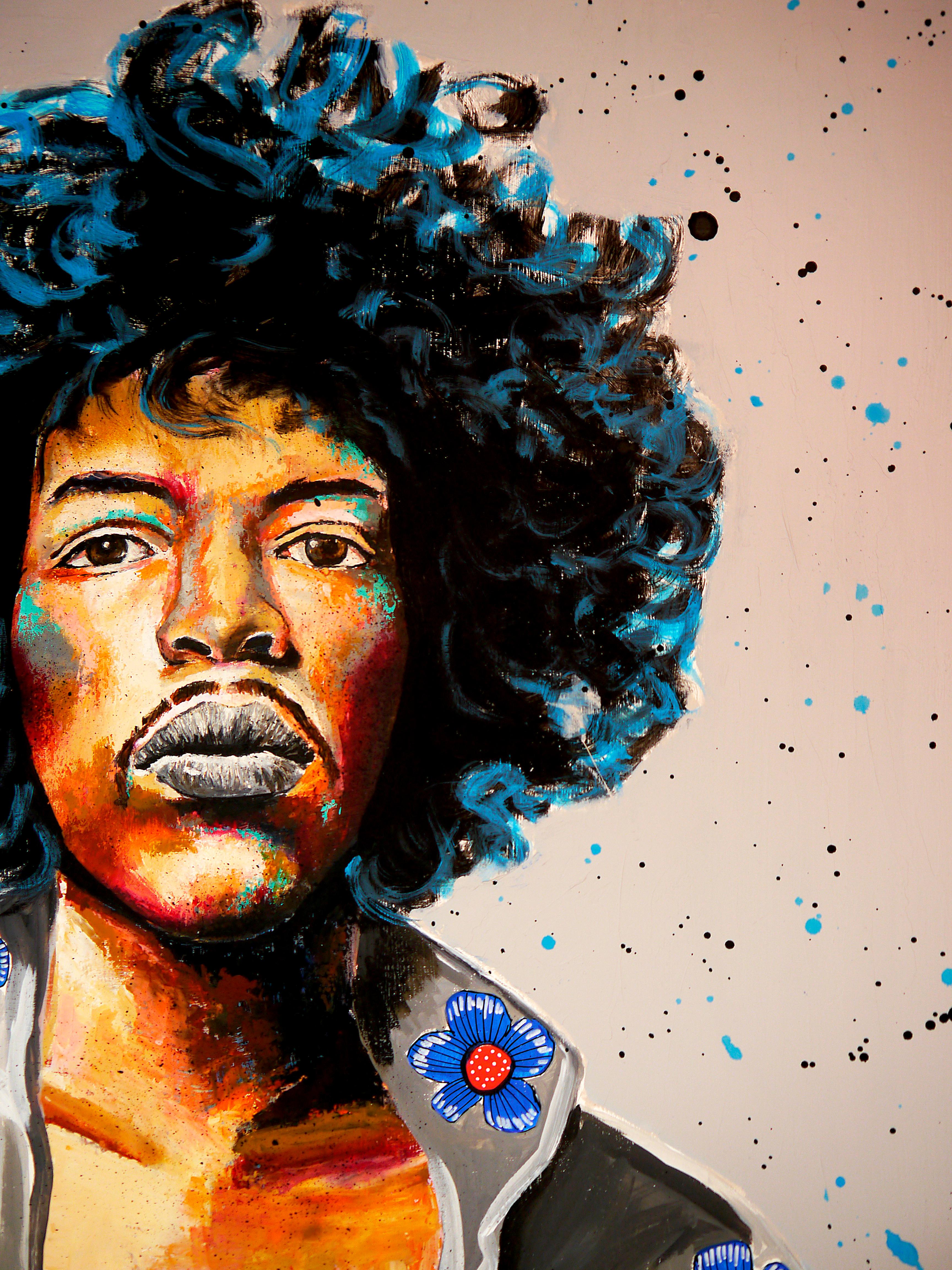 Can you see me? 

Portrait of the famous icon, Rock'n'roll  Jimi Hendrix 

Technique: oil, acrylics and ink on canvas 80x80cm ■■ 31,5x31,5 inch

⏩》R E A D Y -- T O -- H A N G《⏪

🟢 → Original signed work. Certificate of authenticity included.

🟢 →