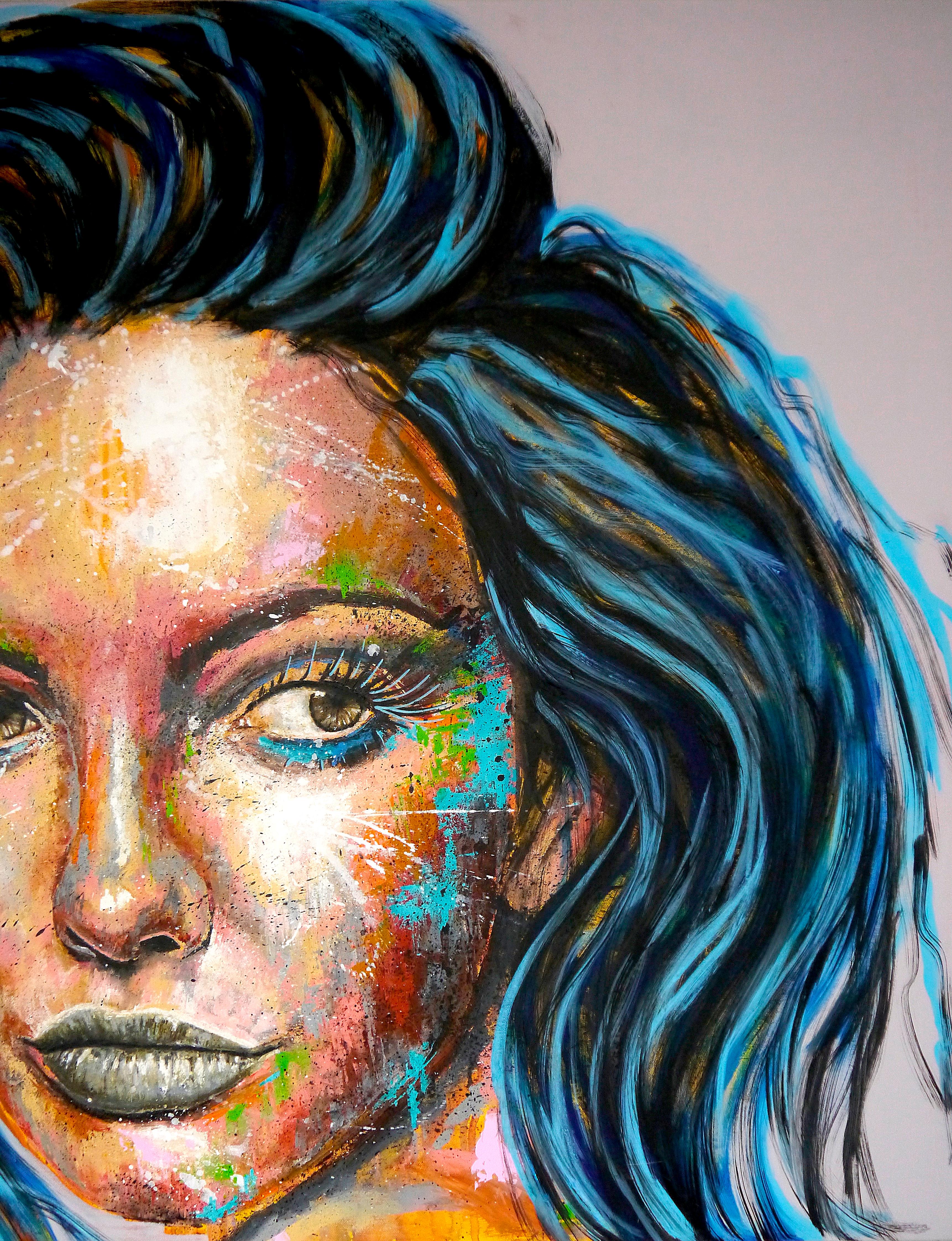 Französische Schule Pachamama Glosoli008 XXL - Chut les Barbizons! Ölgemälde (Zeitgenössisch), Painting, von bazevian