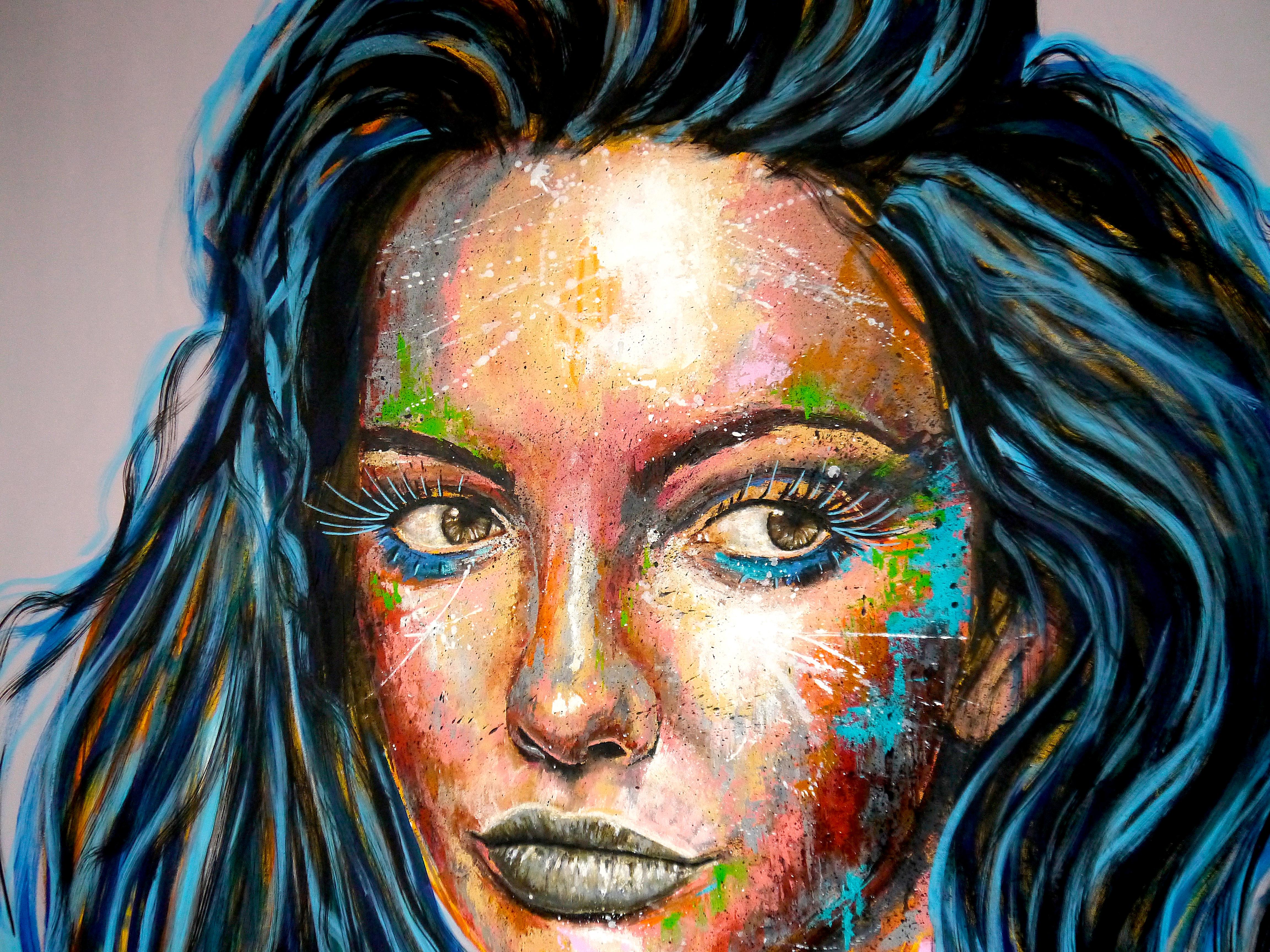 Französische Schule Pachamama Glosoli008 XXL - Chut les Barbizons! Ölgemälde im Angebot 2