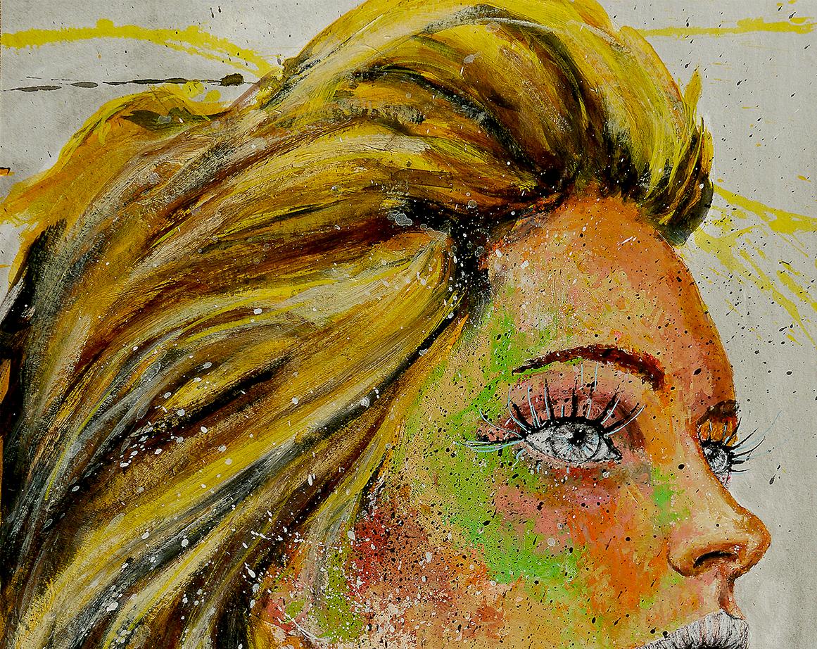 Französische Schulpost Synthetisch 57 La Lionne Chut les Barbizons! (Zeitgenössisch), Painting, von bazevian