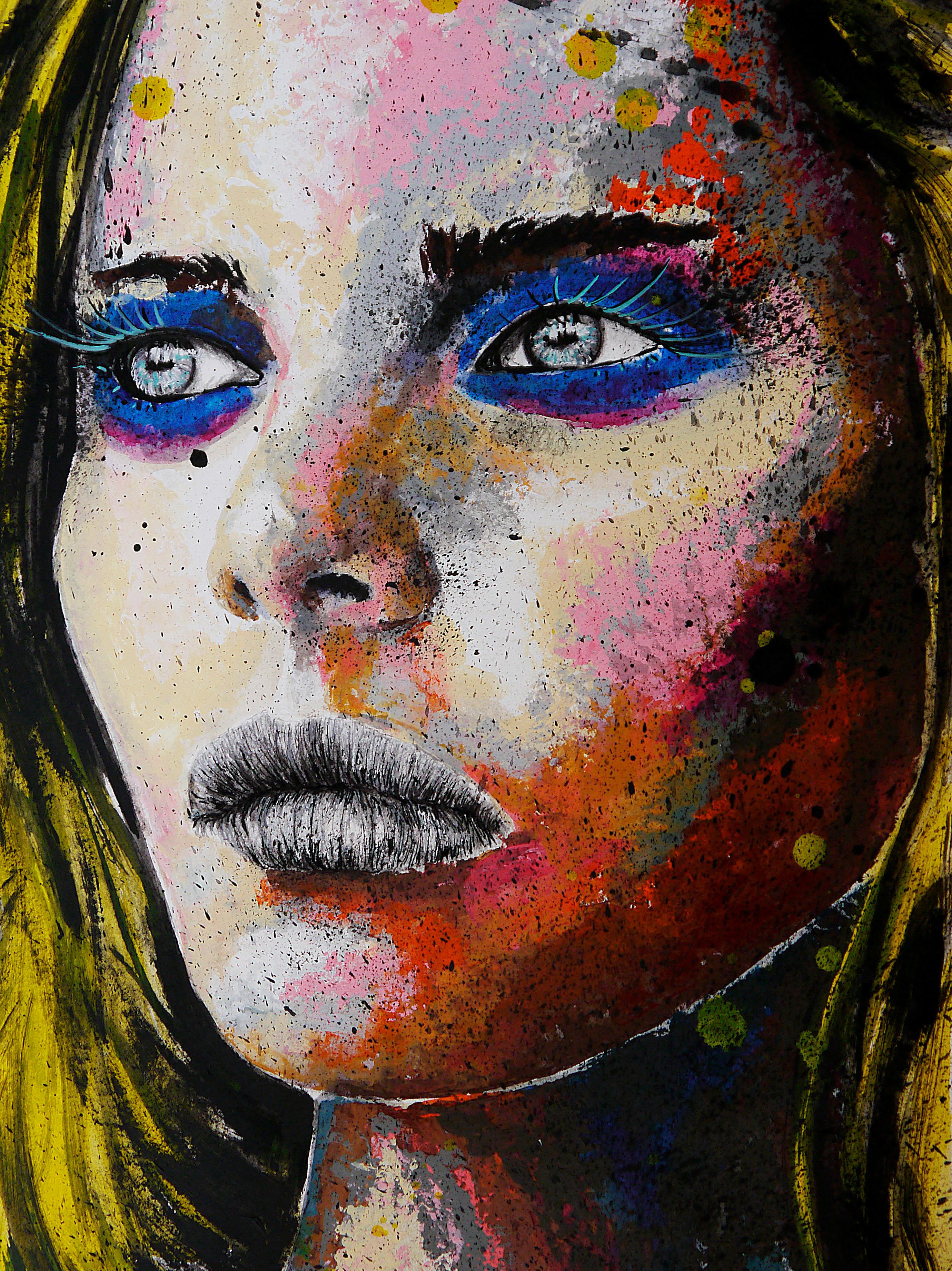 École française Post Synthetic 95  Chut les Barbizons ! - Contemporain Painting par bazevian