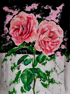 Französische Schule Stillleben Rosen  Chut les Barbizons!