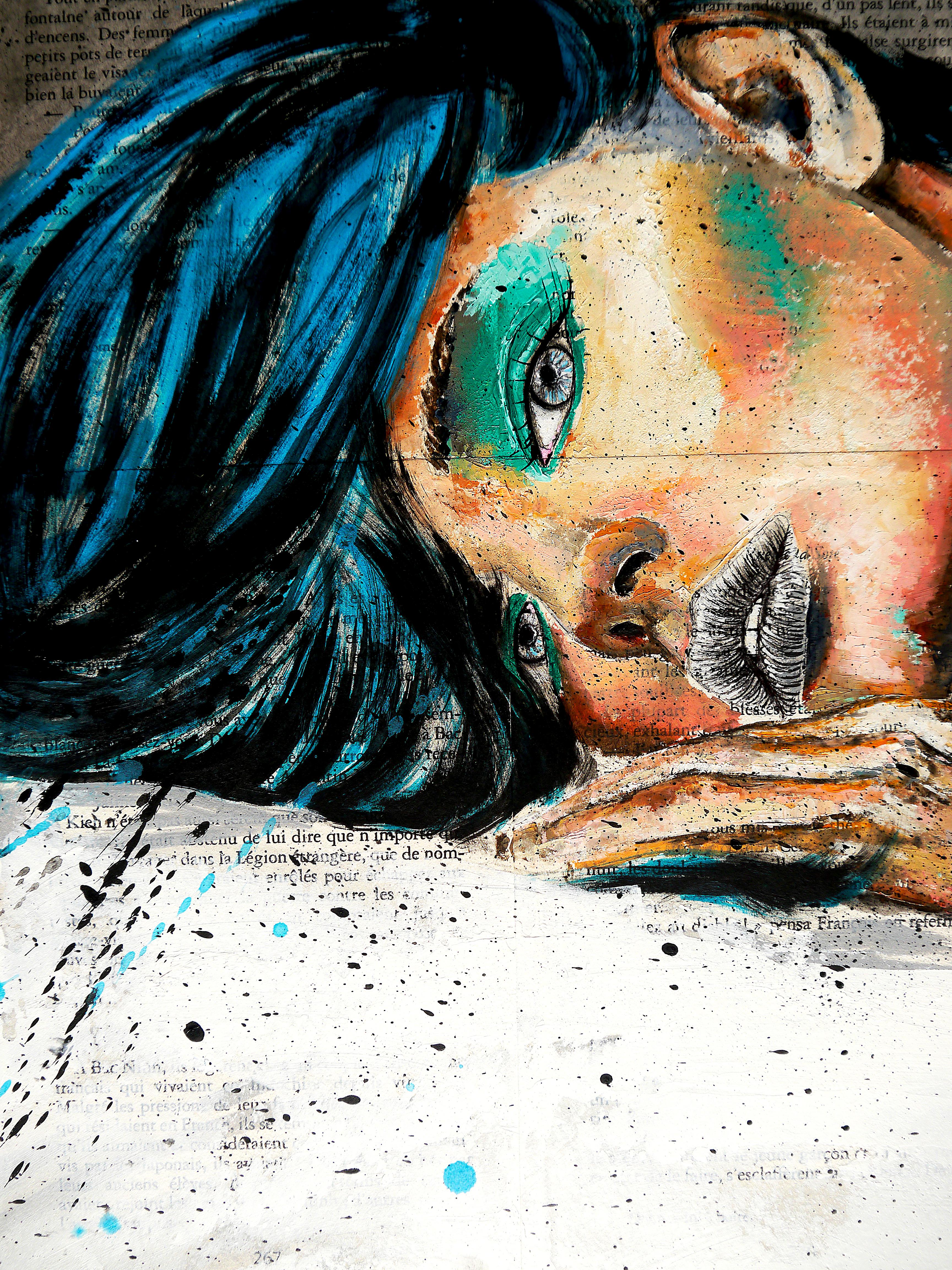 L'endormie immobile perle - Escuela de francés  Impresionista - Street Art - Pop 221 - Painting Tonalista de bazevian