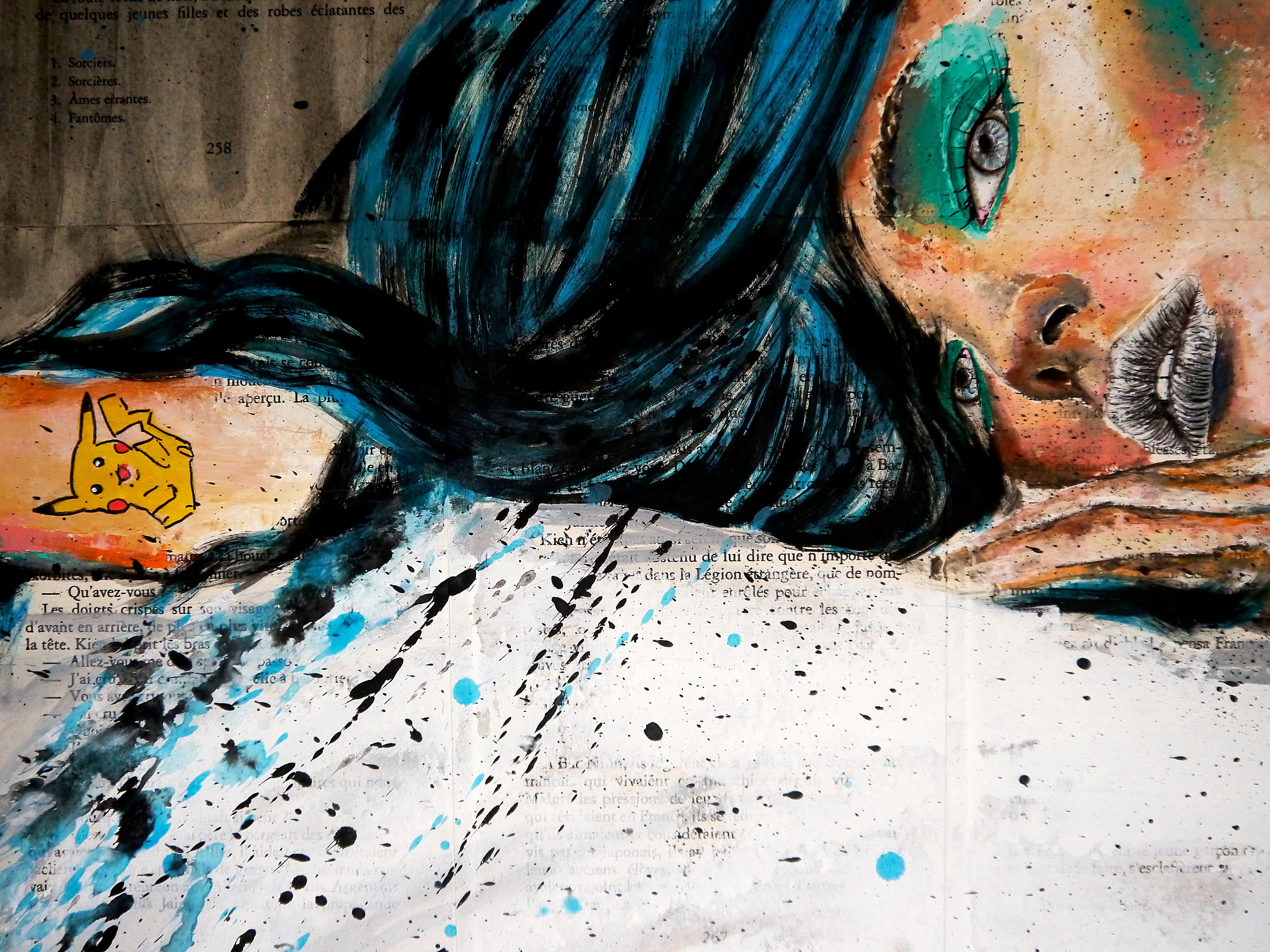 L'endormie immobile perle - Escuela de francés  Impresionista - Street Art - Pop 221 - Portrait Painting Beige de bazevian