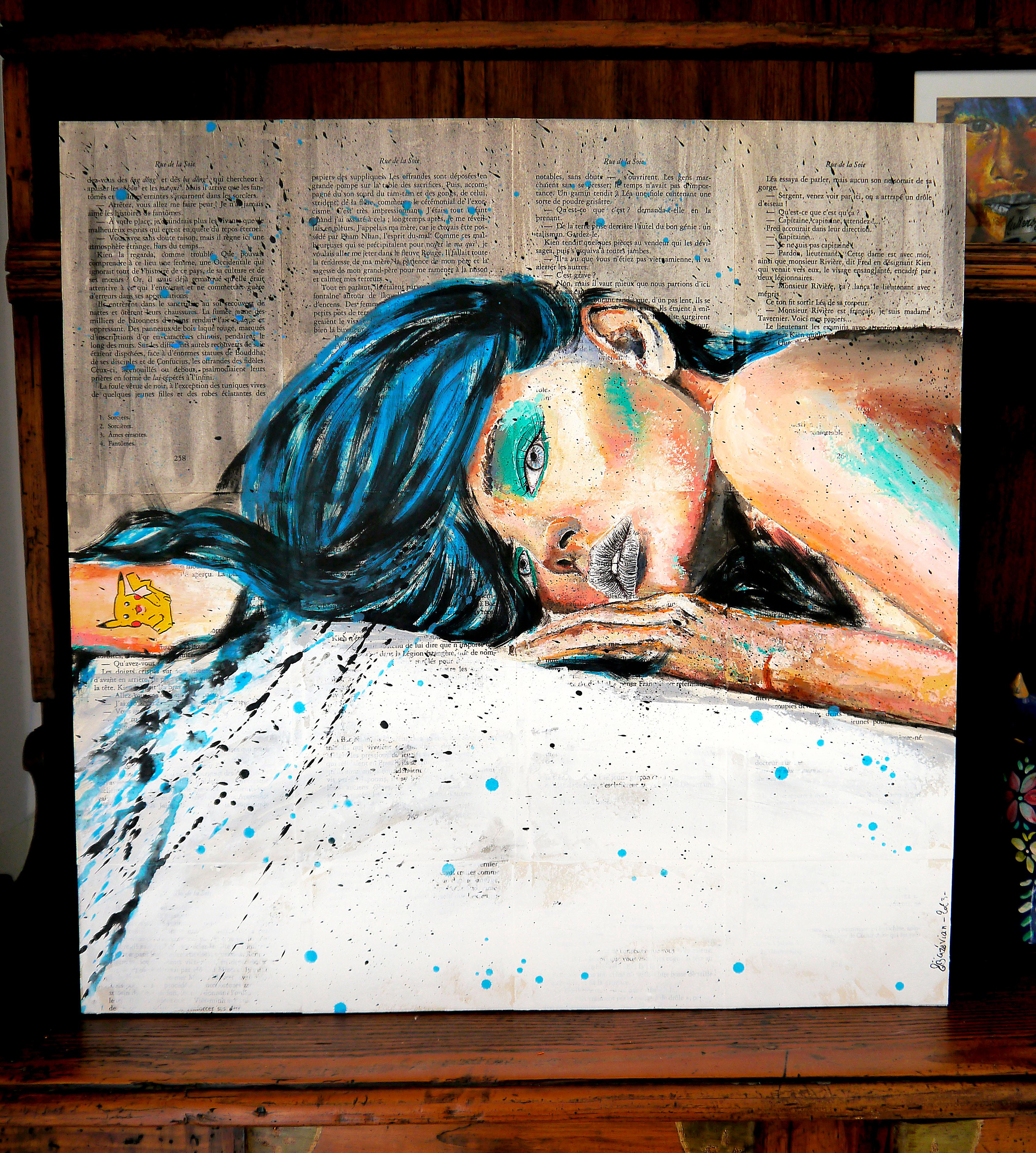 L'endormie immobile perle - Escuela de francés  Impresionista - Street Art - Pop 221 en venta 1
