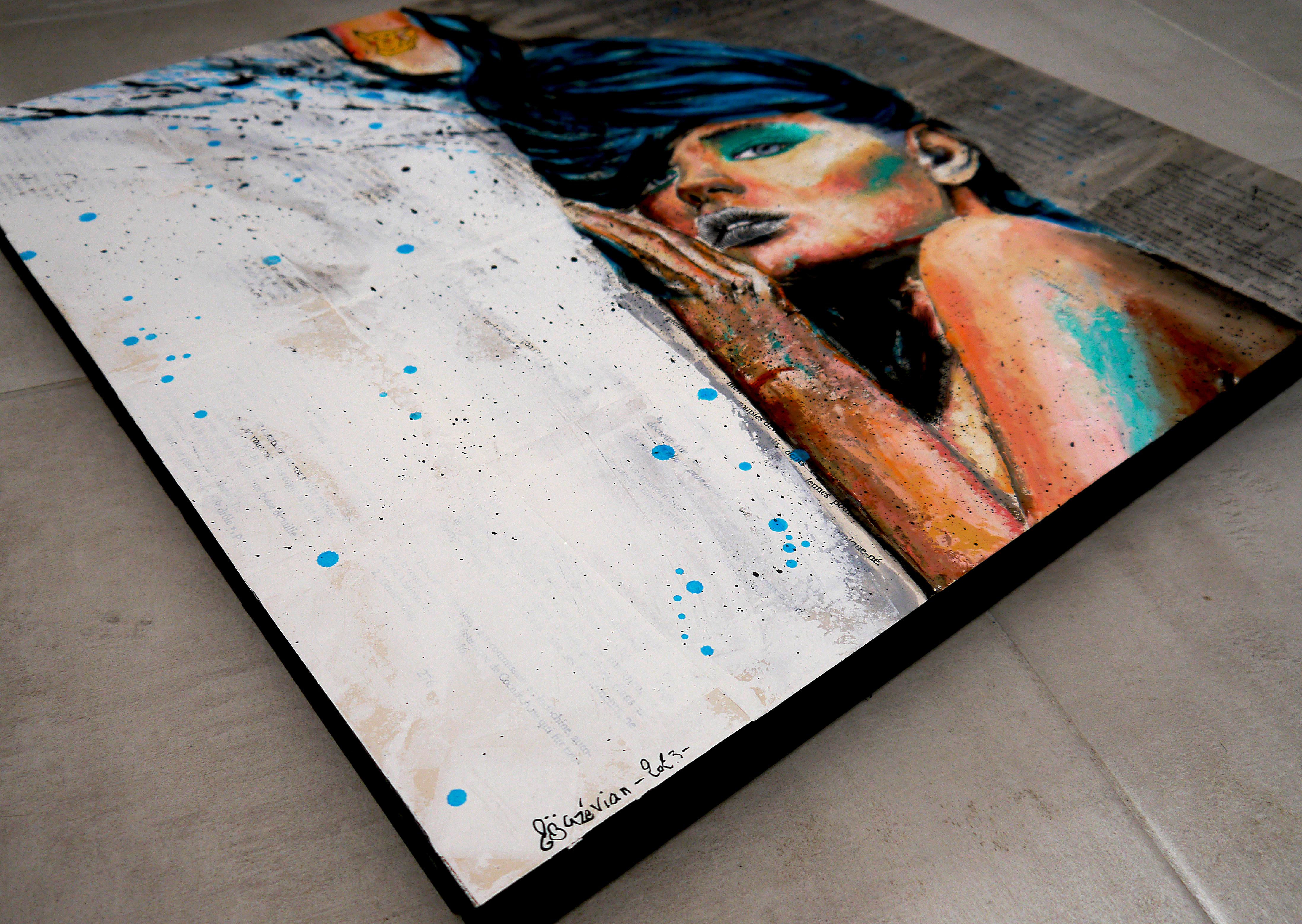 L'endormie immobile perle - Escuela de francés  Impresionista - Street Art - Pop 221 en venta 2