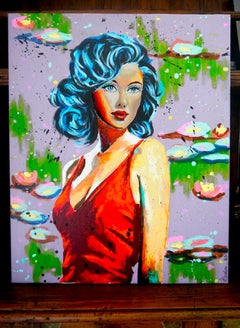 Portrait Drowned in Monet French School  241 READY TO HANG Chut les Barbizons!