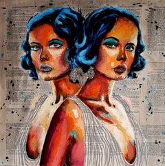 Retrato Elle(s) Escuela Francesa Impresionista Pop 248 LISTO PARA COLGAR