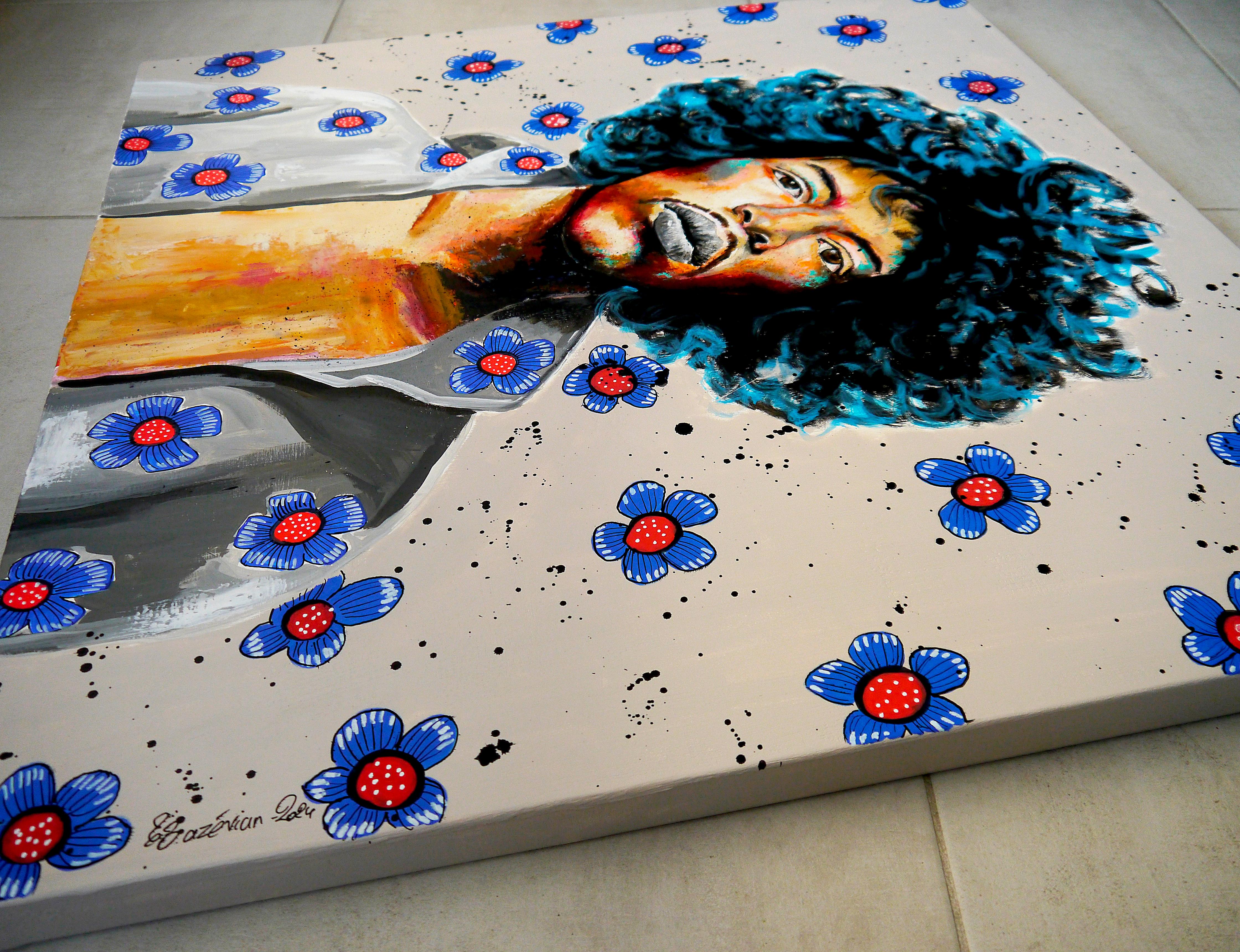 Retrato Jimi Hendrix ¿Puedes verme? Kehinde Wiley Chut Les Barbizons en venta 1