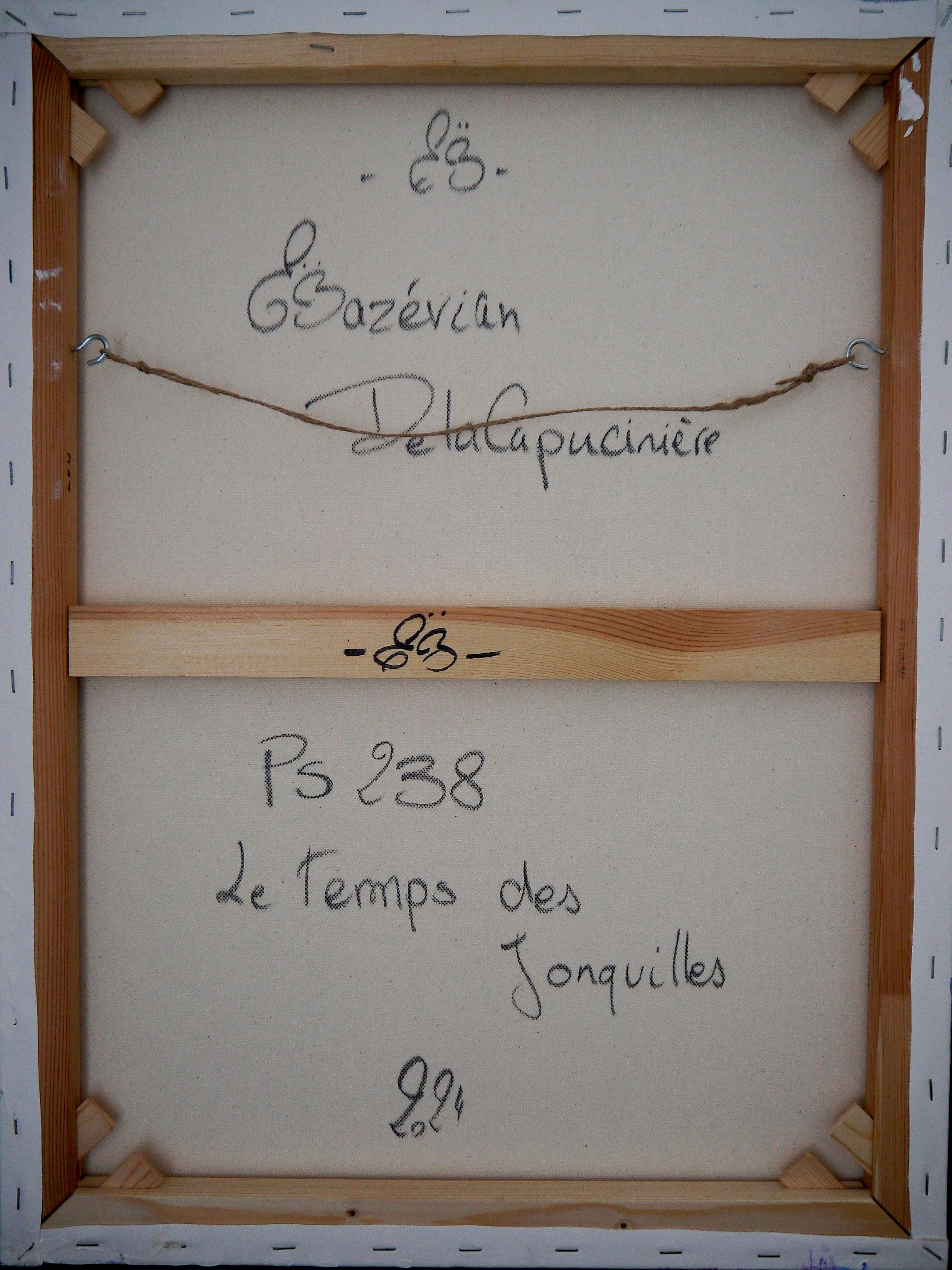 Ritratto Le temps des jonquilles Scuola francese PRONTO ALL'APPESA Chut les Barbizons! in vendita 2