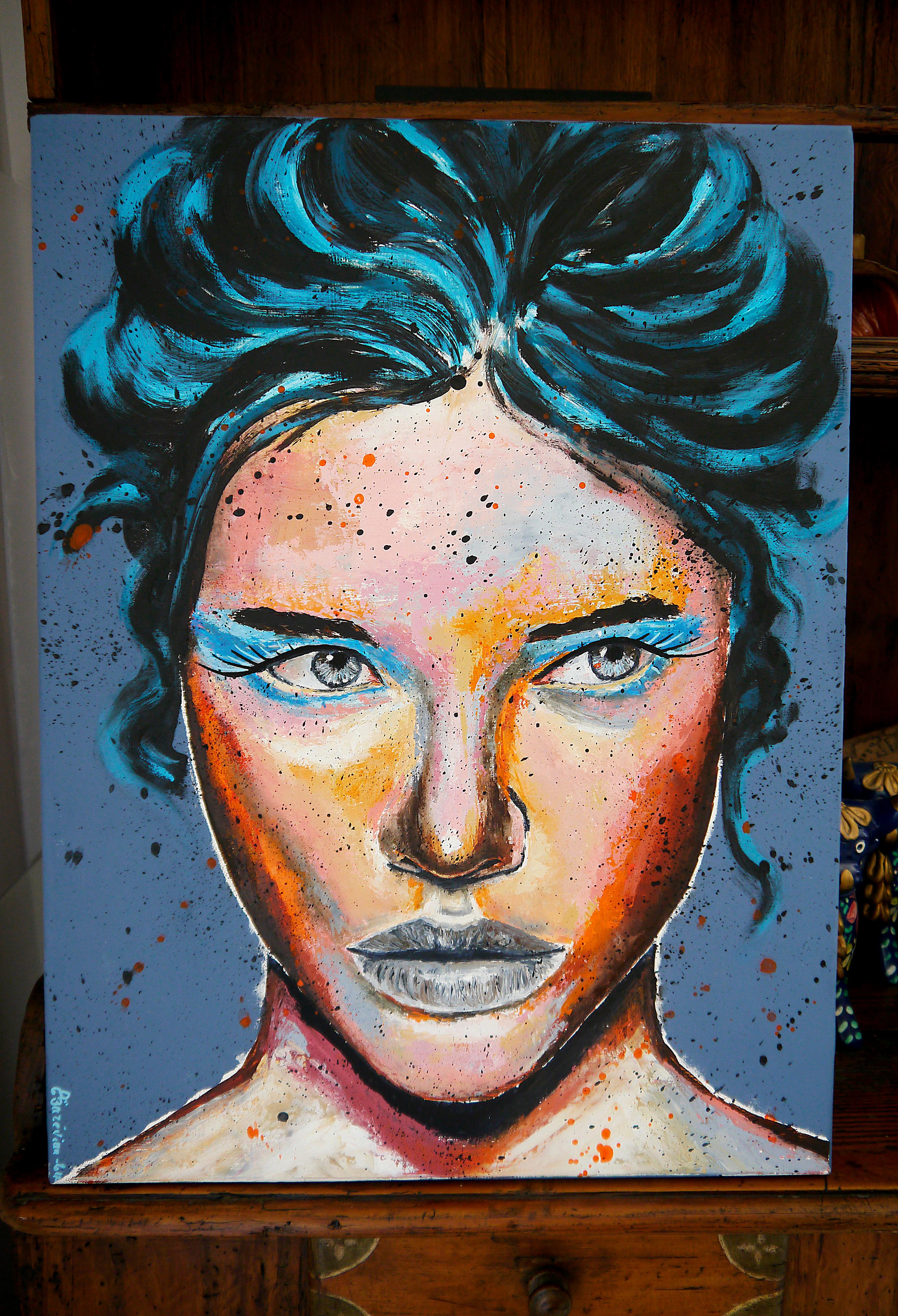 Retrato Les Quatres coins Artista Escuela Francesa LISTO PARA COLGAR Chut les Barbizons - Painting de bazevian