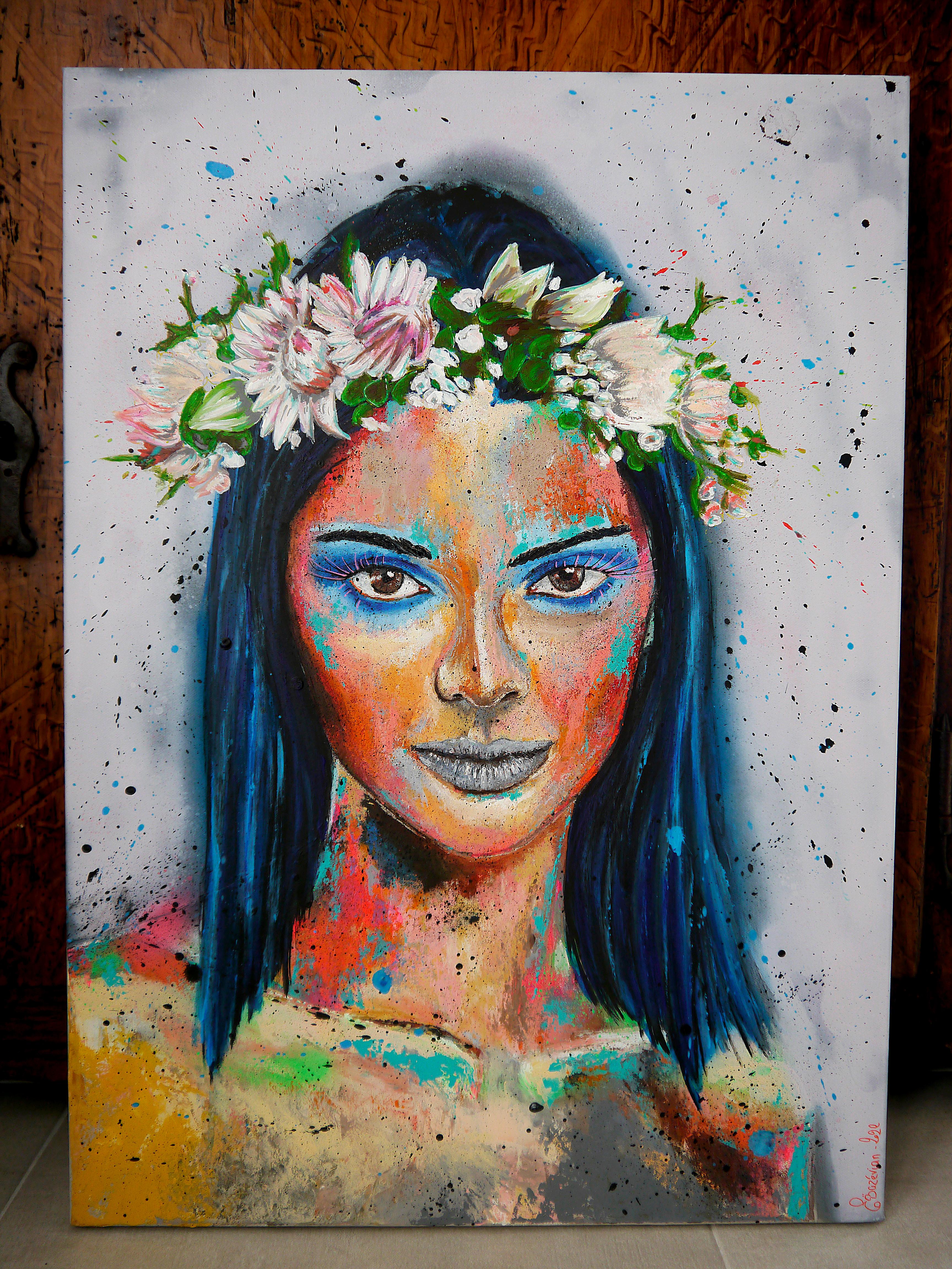 Ritratto vivente Yugen Scuola francese Impressionista Pop 122 PRONTO DA APPENDERE - Painting di bazevian