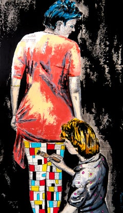 Portrait Mondrian Stockings French School Impressionist Pop 203 READY TO HANG