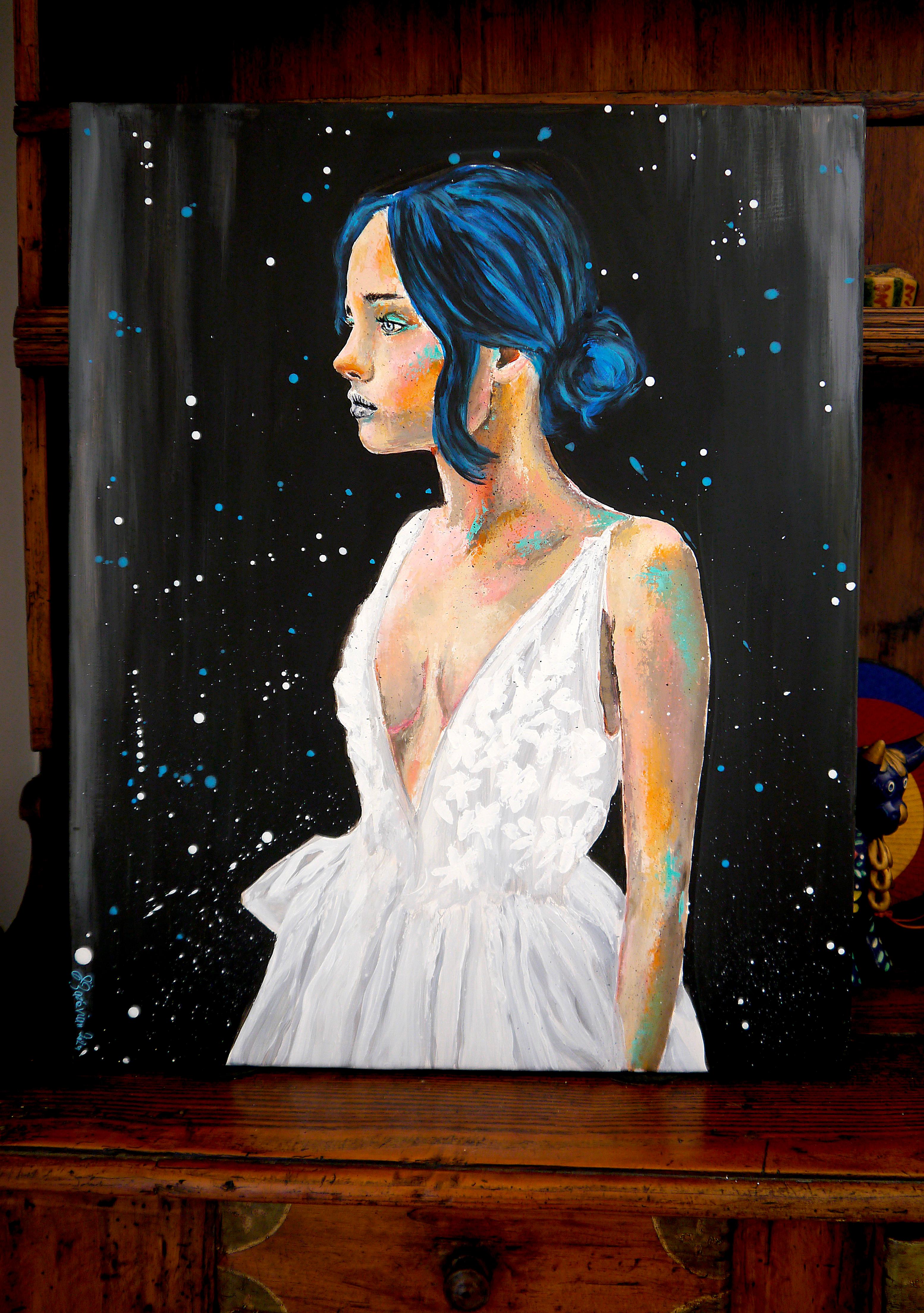 ¡PS 250 El Retrato de la Novia Nocturna -Chut les Barbizons! Listo para colgar la escuela de francés en venta 2