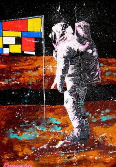 Space Apollo Mondrian  French School Impressionist Pop