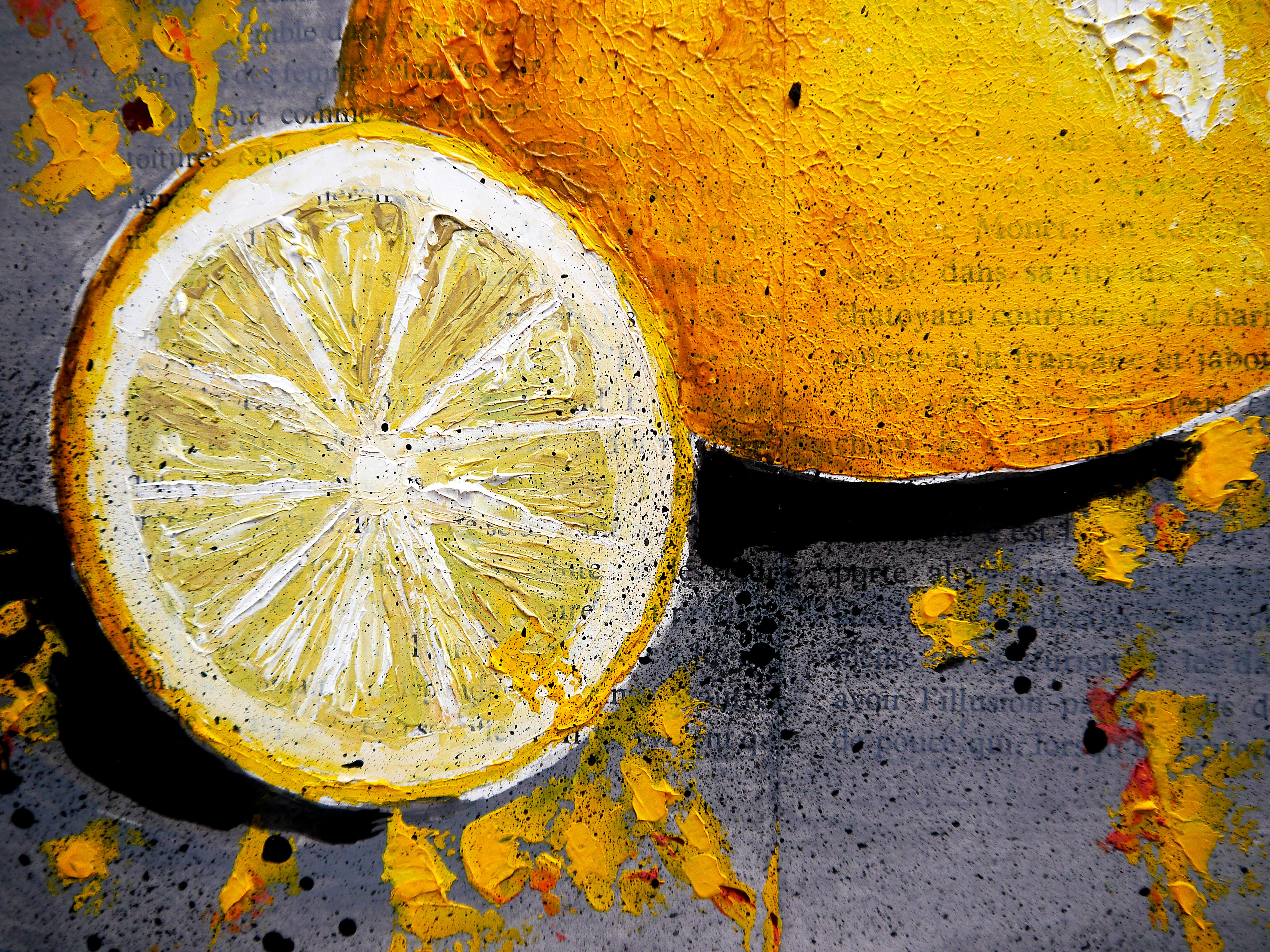 Natura morta  - SCUOLA FRANCESE - Lemon Starwars Chut les Barbizons! - Figurative Painting Marrone di bazevian