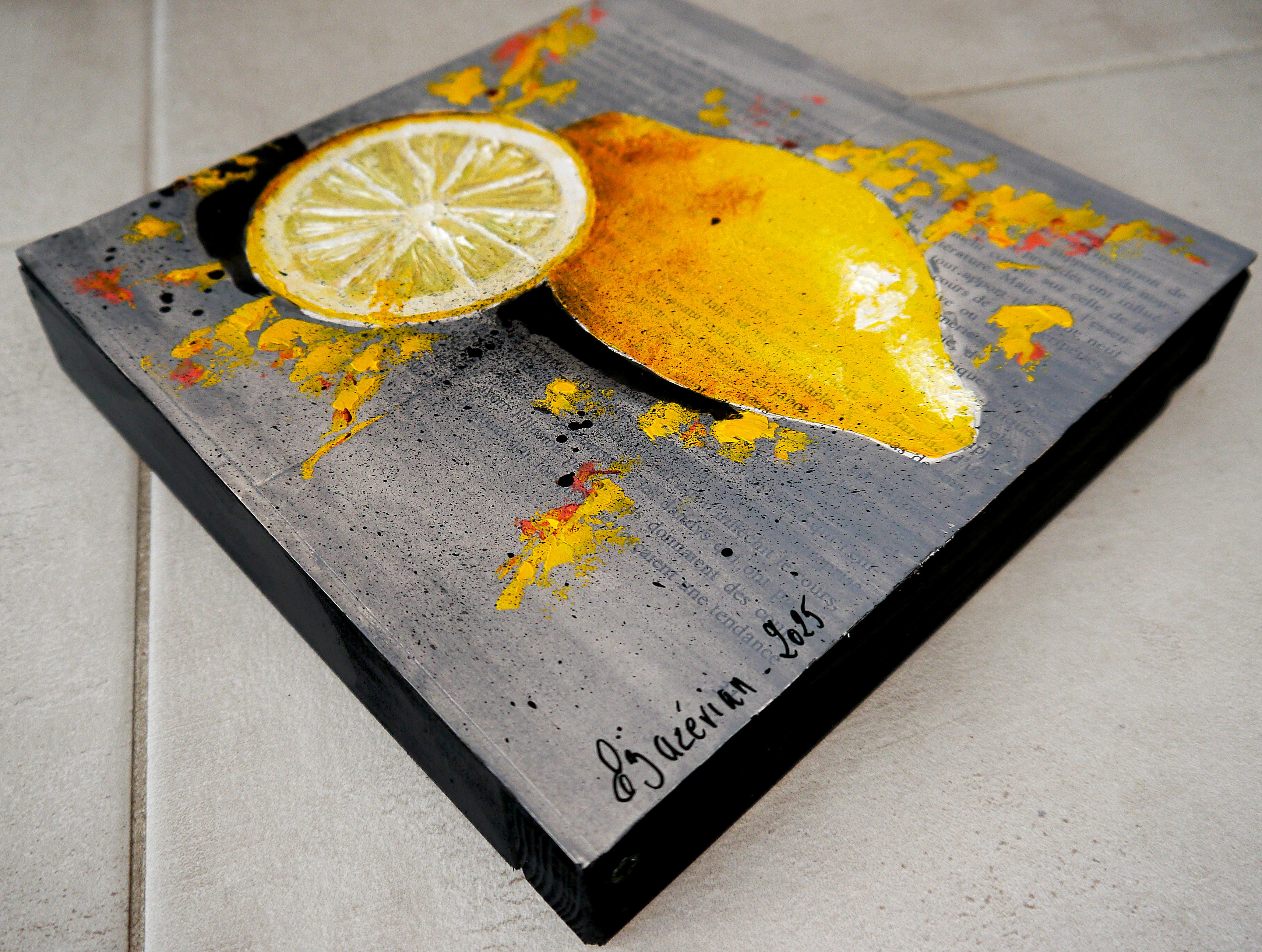 Natura morta  - SCUOLA FRANCESE - Lemon Starwars Chut les Barbizons! in vendita 1