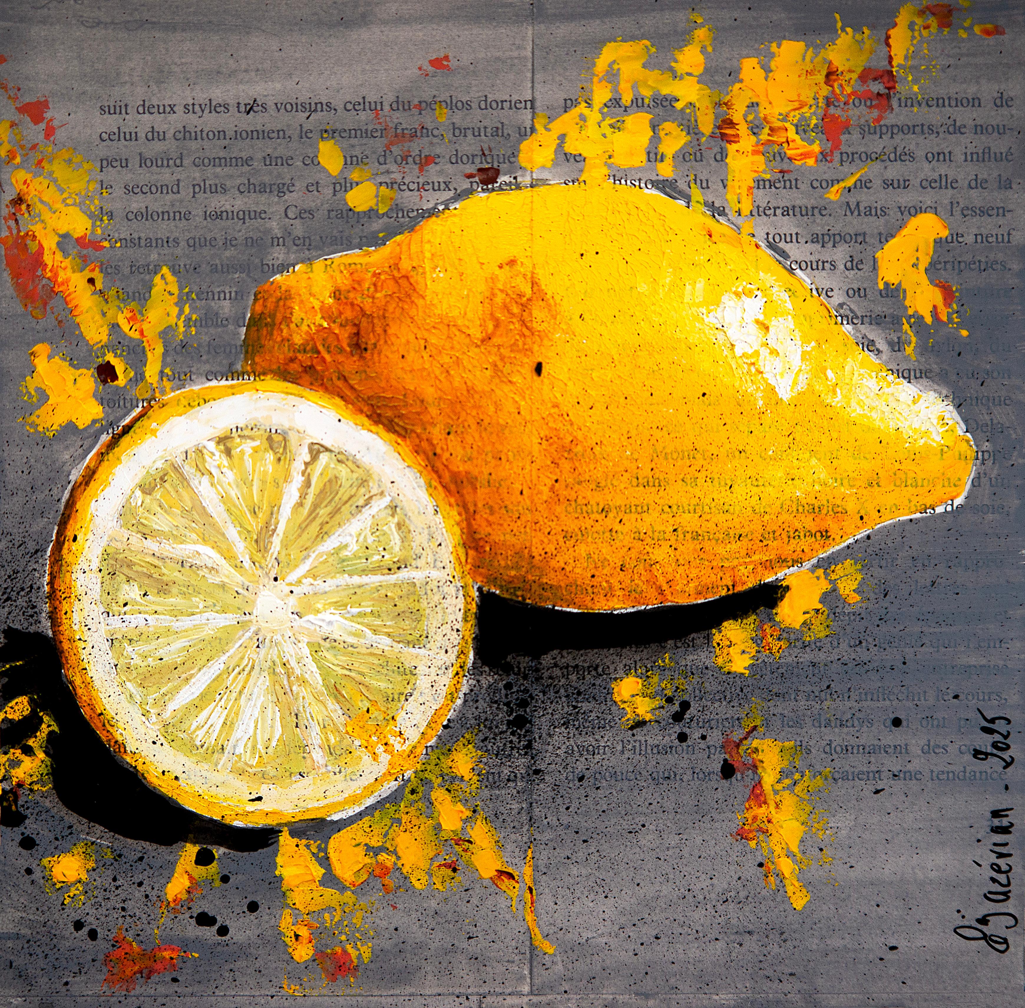 Natura morta  - SCUOLA FRANCESE - Lemon Starwars Chut les Barbizons! in vendita 2
