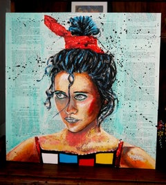 French School So What, Mondrian Impressionist Pop 194 READY TO HANG Signed