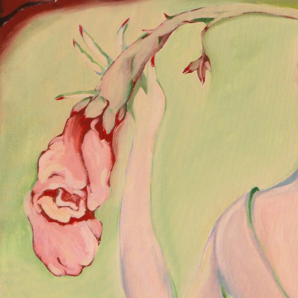 'Eros & Jazz', Large Post Impressionist Figural Oil, Beat Movement, Music, Roses For Sale 4