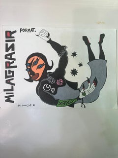 Bazooka Joe Aturdidor Dibujo acrílico sobre papel