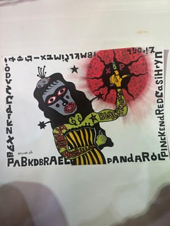 Bazooka Joe Untitled Stunning Acrylic on Paper Drawing