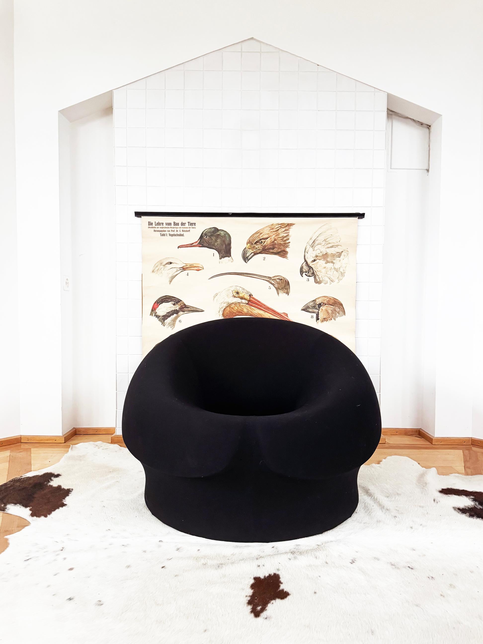 B&B / B&C Italia Up3 Up 2000 Serie Sessel in Schwarz von Gaetano Pesce im Angebot 1