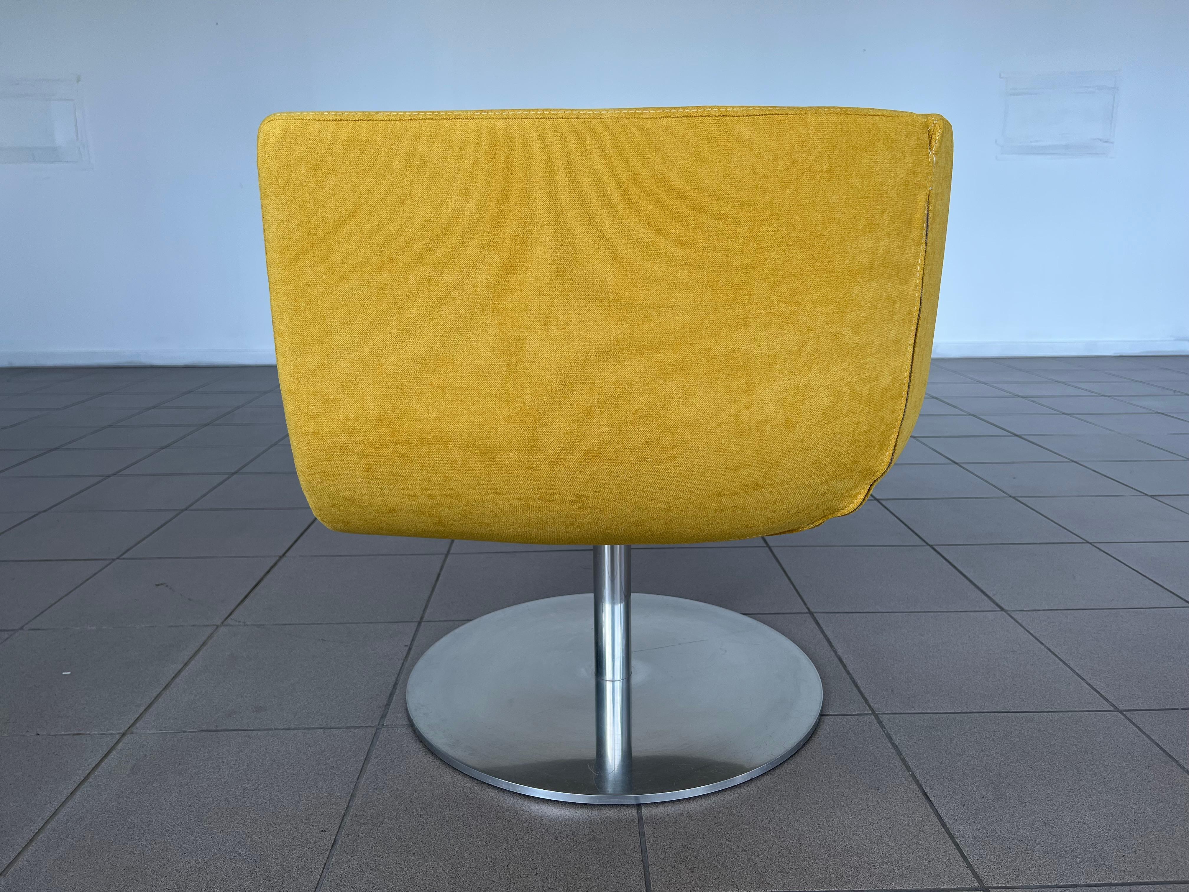 B&b Italia 360 Degrees Rotatable Tulip Model Yellow Armchairs by Jeffrey Bernett 5