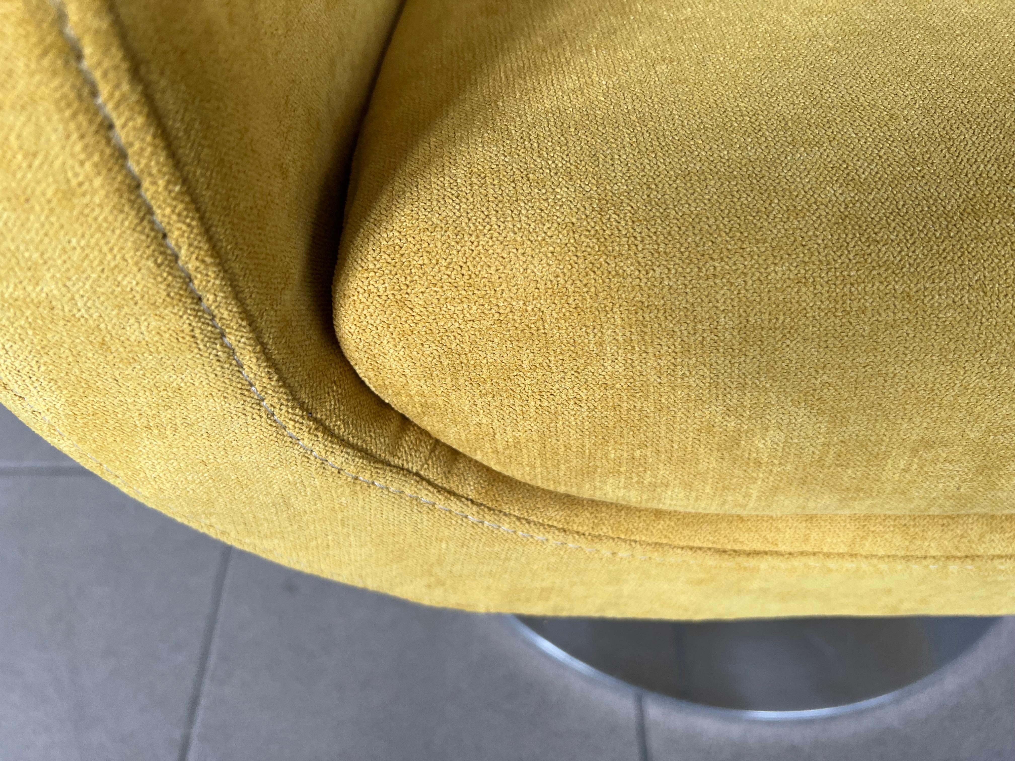 B&b Italia 360 Degrees Rotatable Tulip Model Yellow Armchairs by Jeffrey Bernett 8