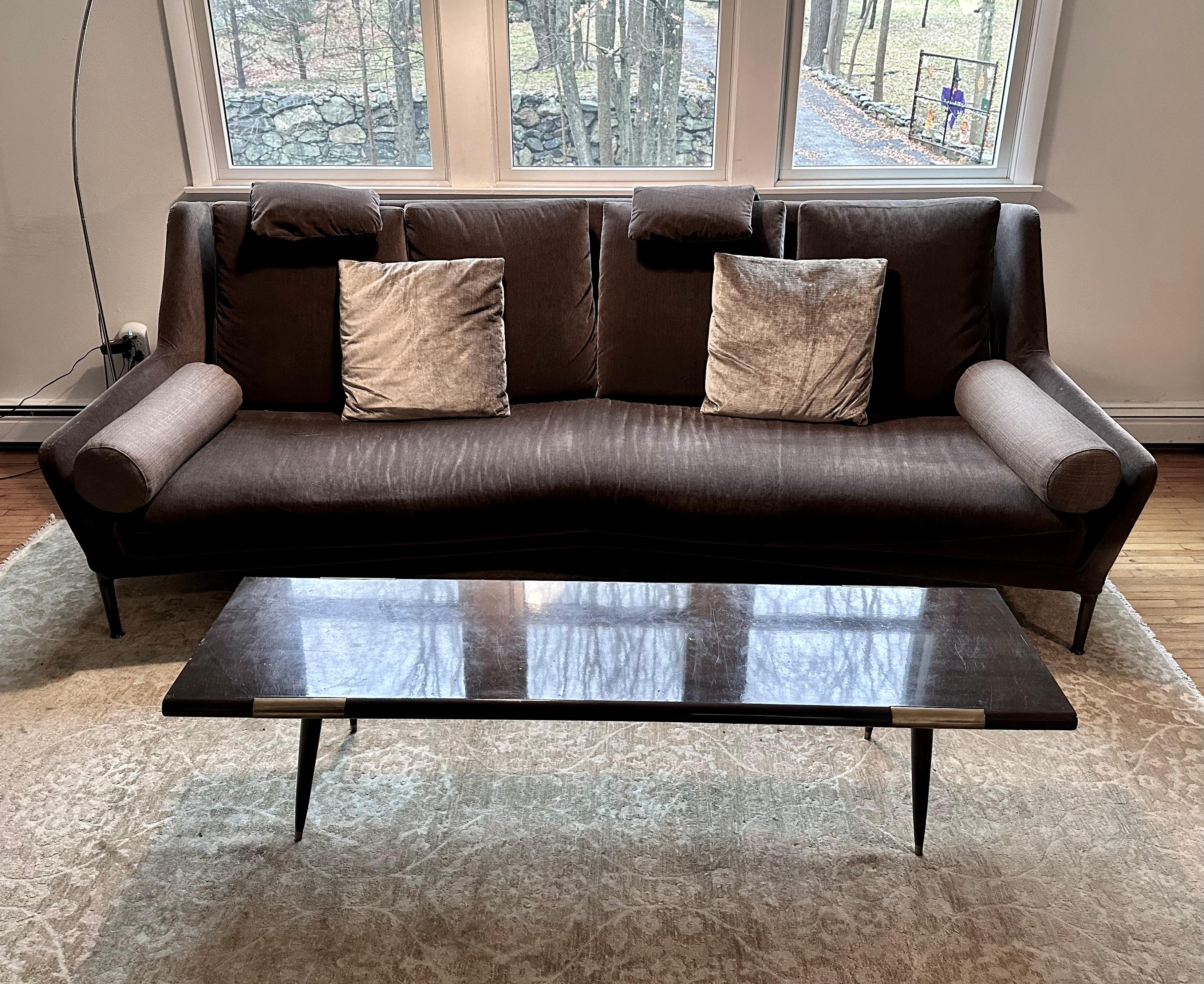 A beautifully styled and gently used B&B Italia Edouard Fabric Sofa, by Antonio Citterio, originally designed in 2016. 

The Édouard sofas have been designed to enhance comfort with a wide seat and a high backrest, which can also be fitted with a