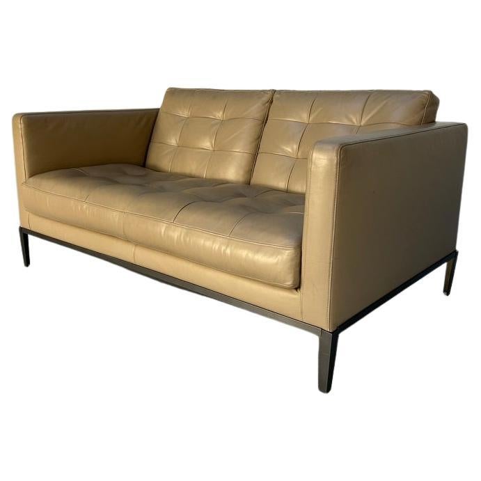 B&B Italia "AC Lounge ALG152" Compact Sofa - In Taupe "Gamma" Leather