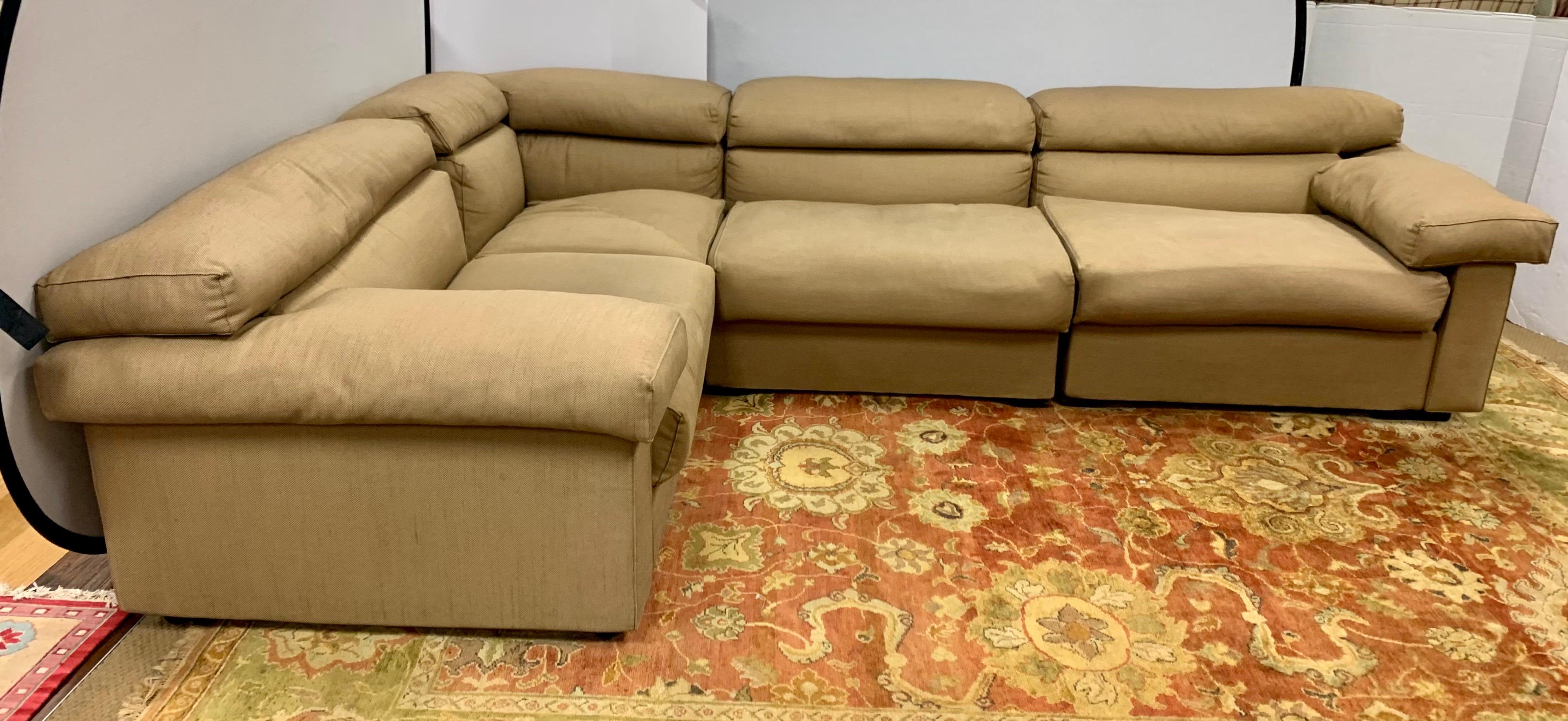 B&B Italia Afra & Tobia Scarpa Modular Erasmo 4-Piece Sectional Sofa Made Italy 3
