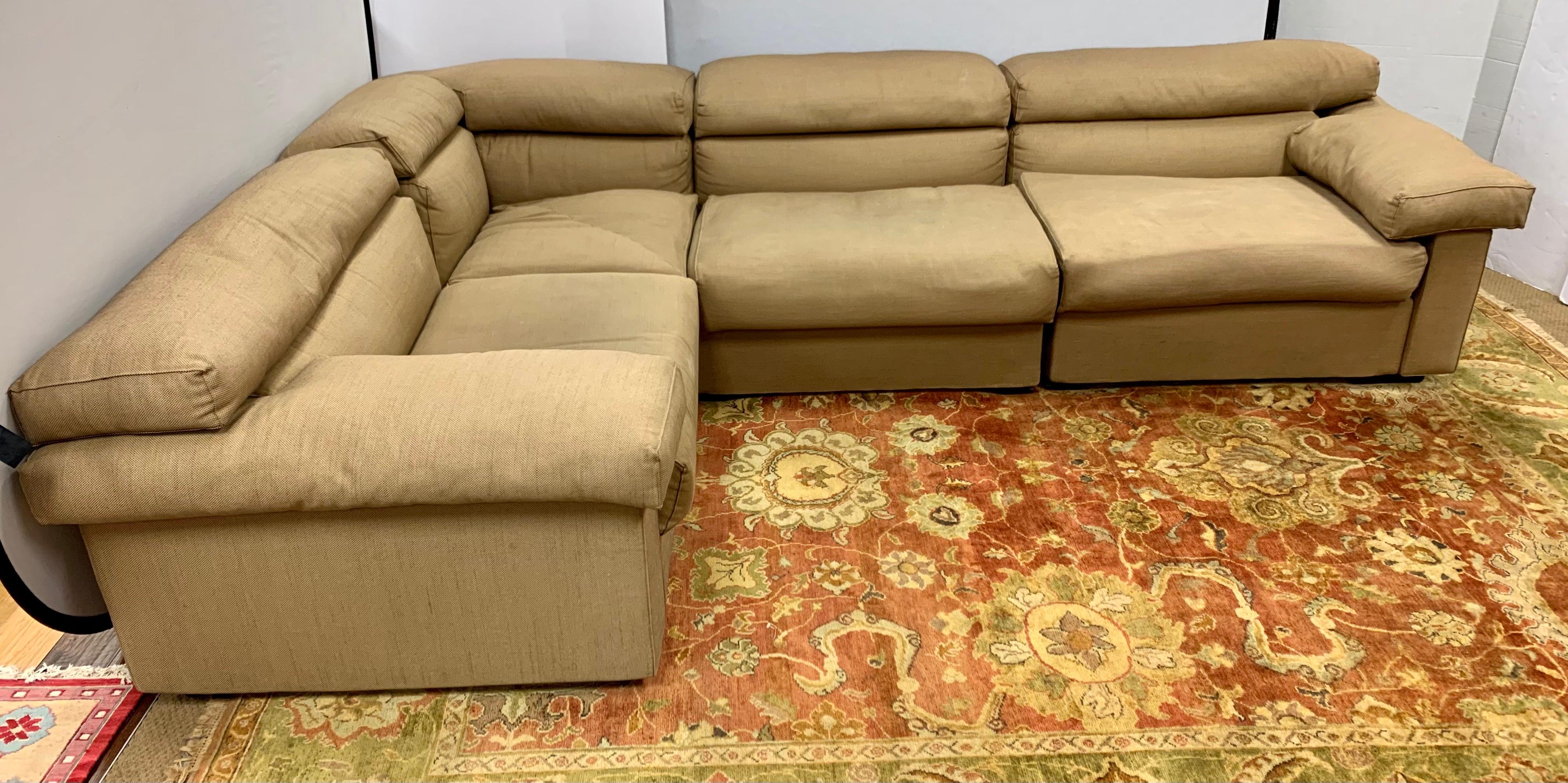 B&B Italia Afra & Tobia Scarpa Modular Erasmo 4-Piece Sectional Sofa Made Italy 4