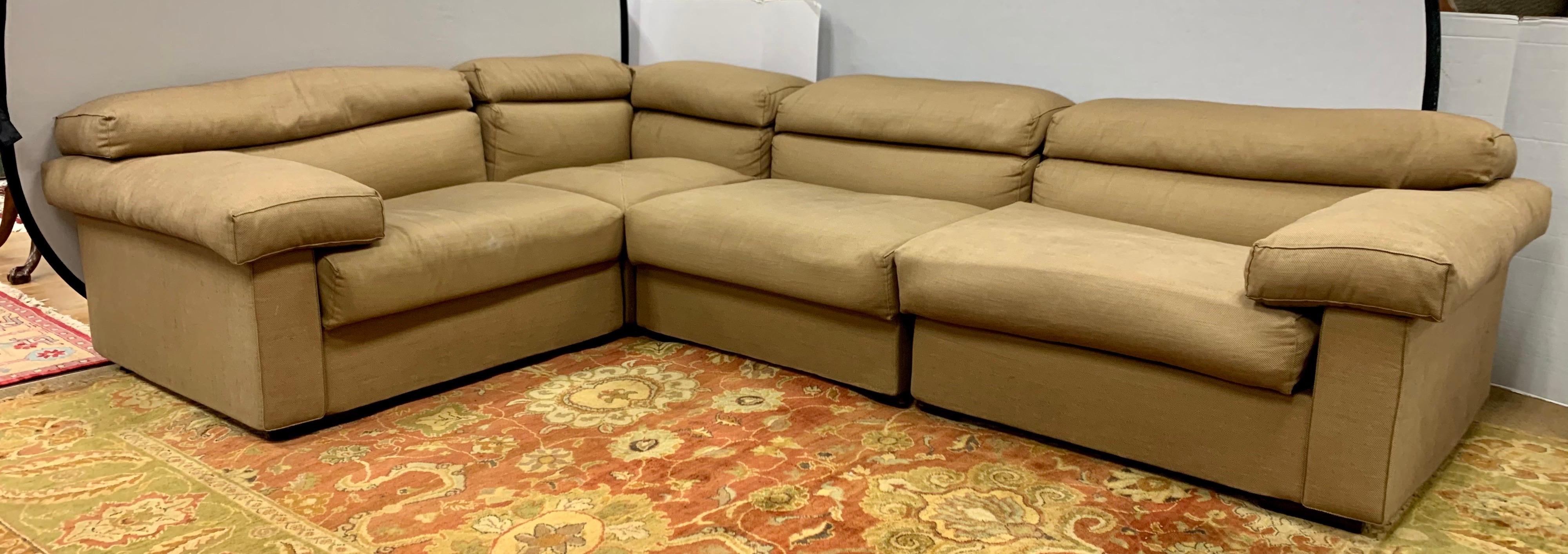 B&B Italia Afra & Tobia Scarpa Modular Erasmo 4-Piece Sectional Sofa Made Italy In Good Condition In West Hartford, CT