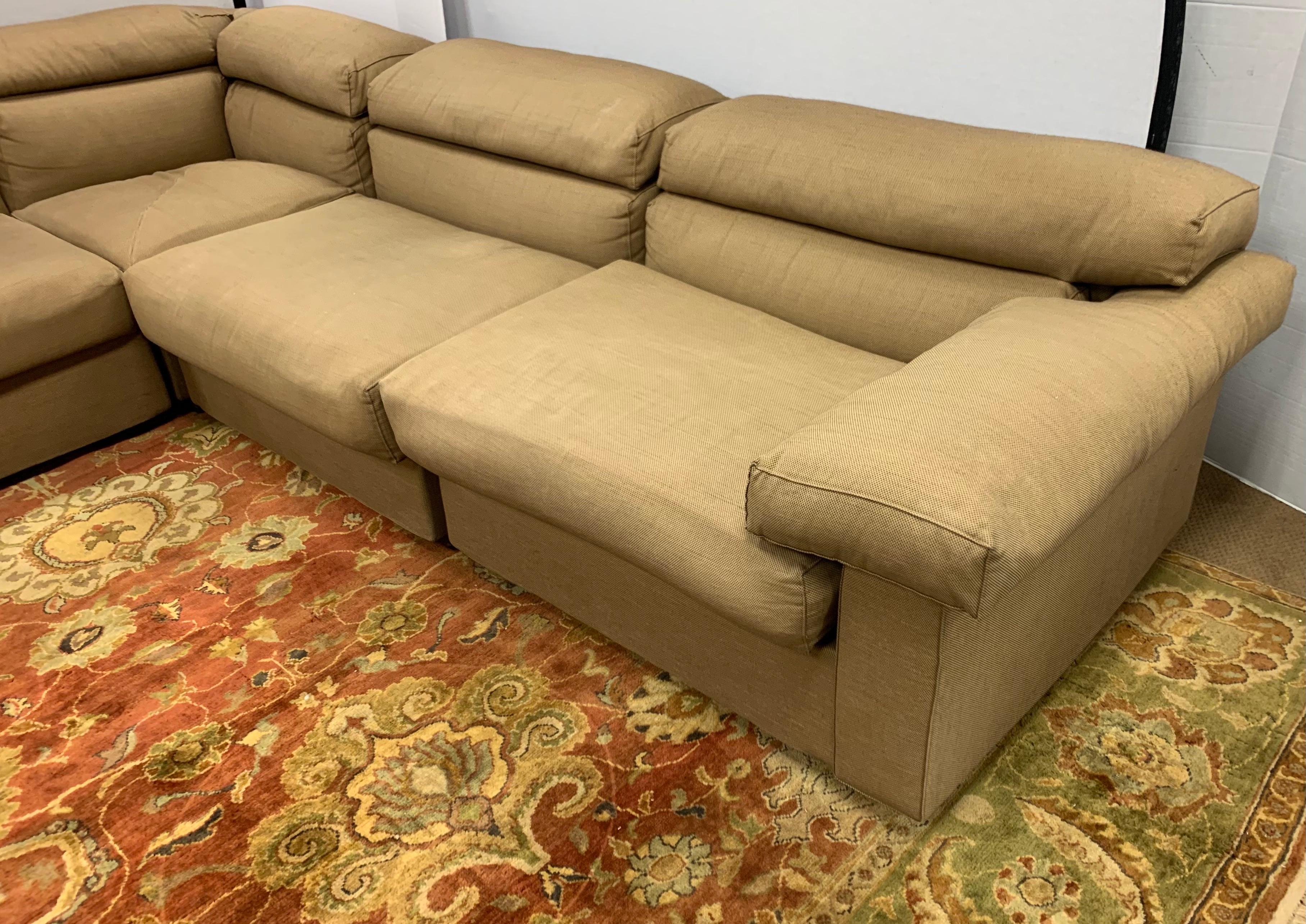 20th Century B&B Italia Afra & Tobia Scarpa Modular Erasmo 4-Piece Sectional Sofa Made Italy