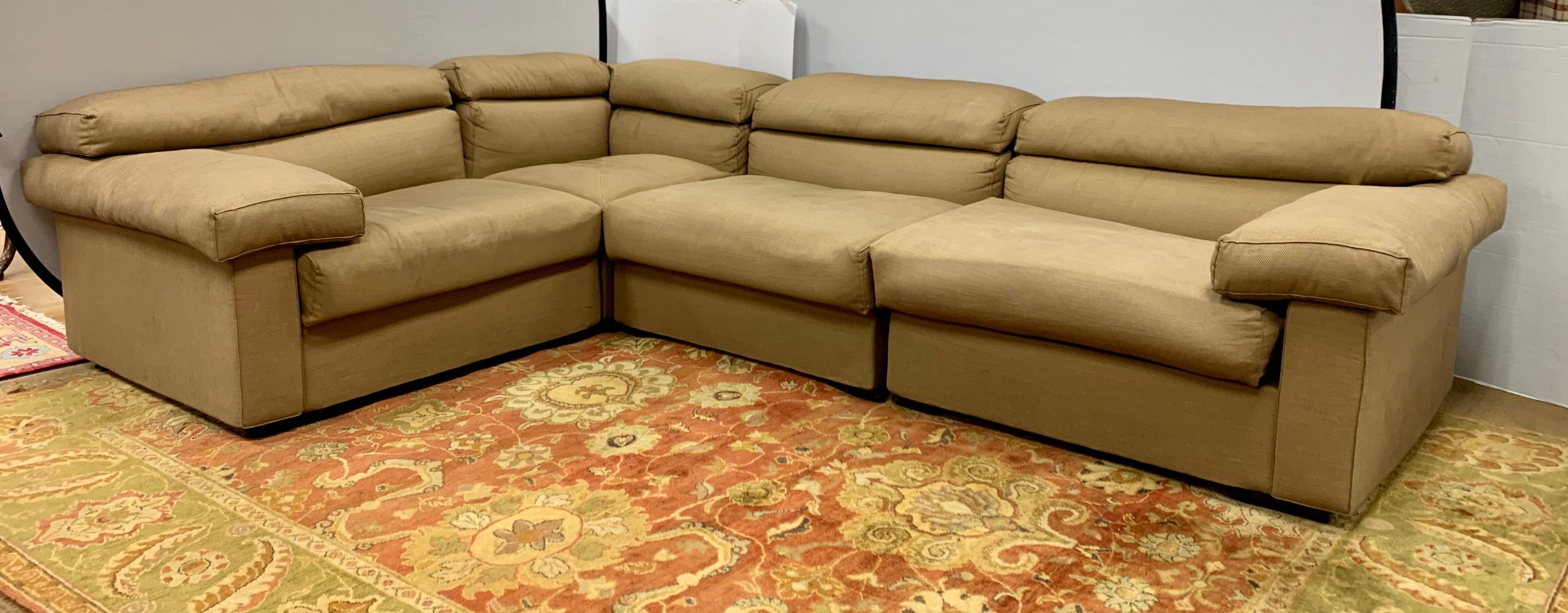 Metal B&B Italia Afra & Tobia Scarpa Modular Erasmo 4-Piece Sectional Sofa Made Italy