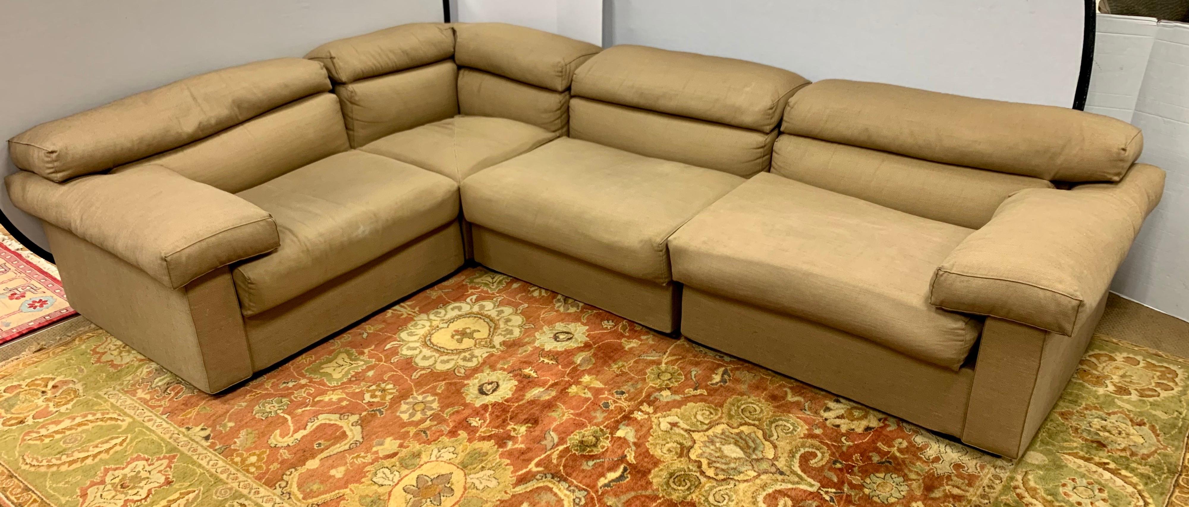 B&B Italia Afra & Tobia Scarpa Modular Erasmo 4-Piece Sectional Sofa Made Italy 2
