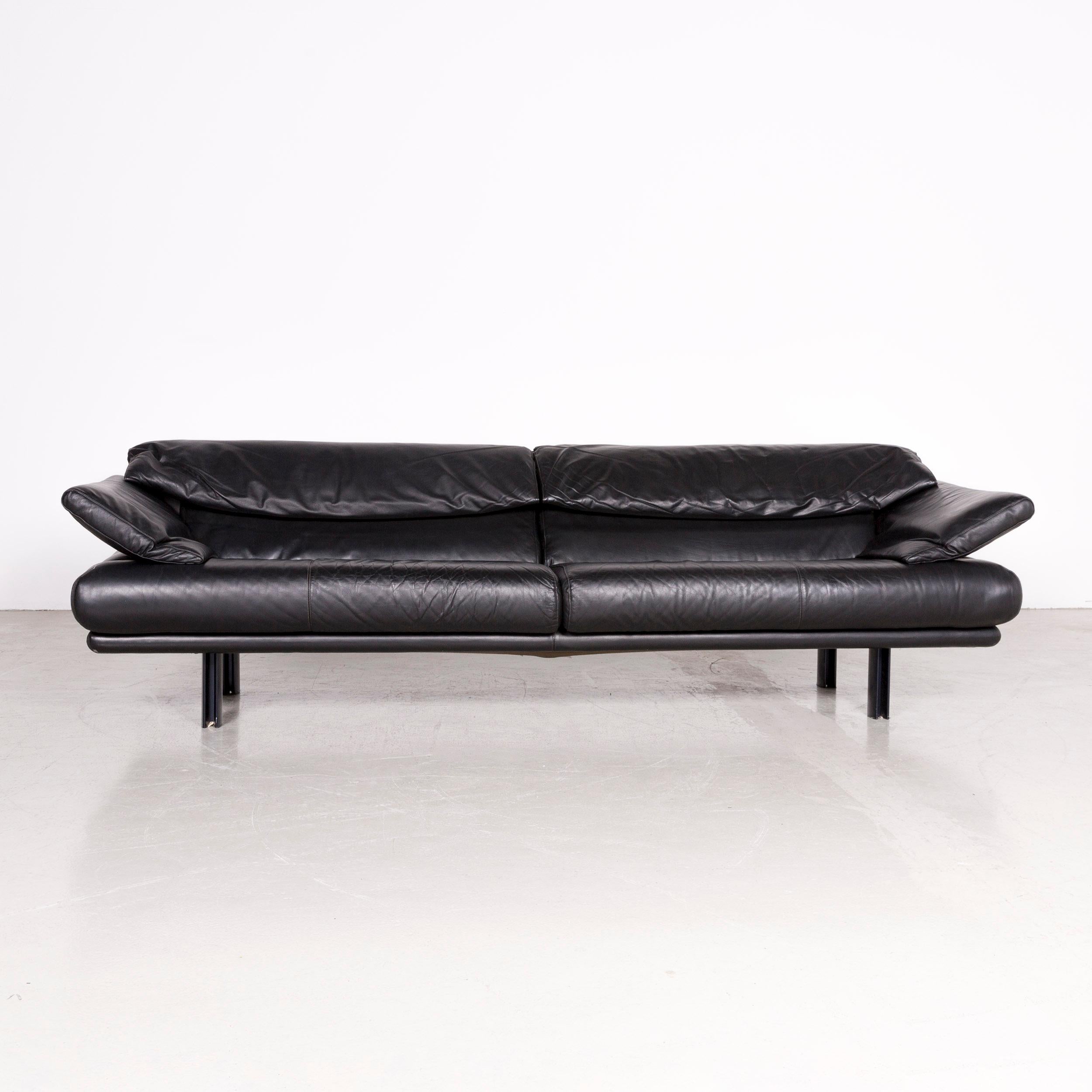 B&B Italia Alanda Designer Leder-Sofa-Set mit schwarzer dreisitzer Couch Relax im Zustand „Gut“ im Angebot in Cologne, DE